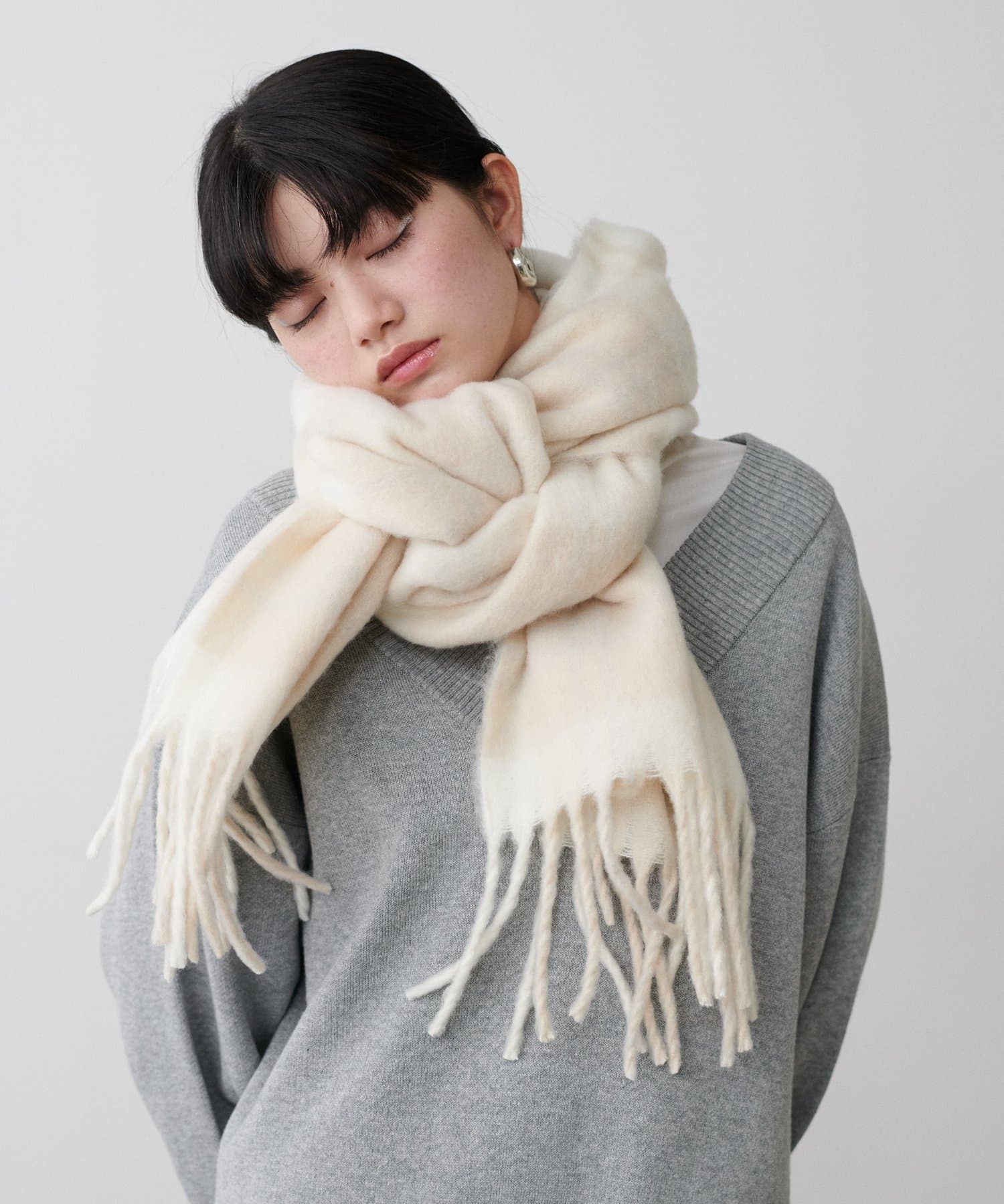 LARUTA(ラルータ) ソフトブークレーチェックストール