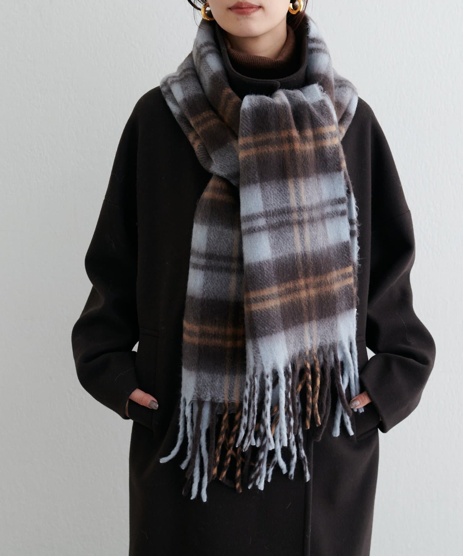 LARUTA(ラルータ) ソフトブークレーチェックストール