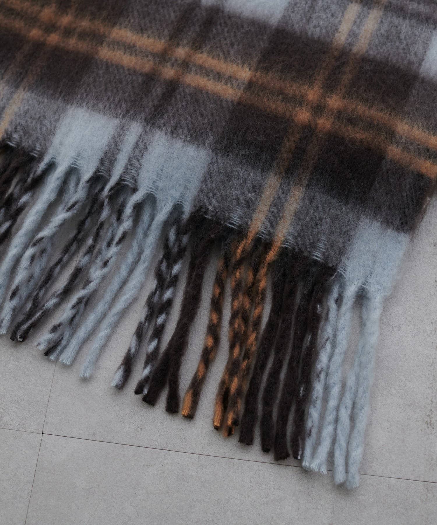 LARUTA(ラルータ) ソフトブークレーチェックストール