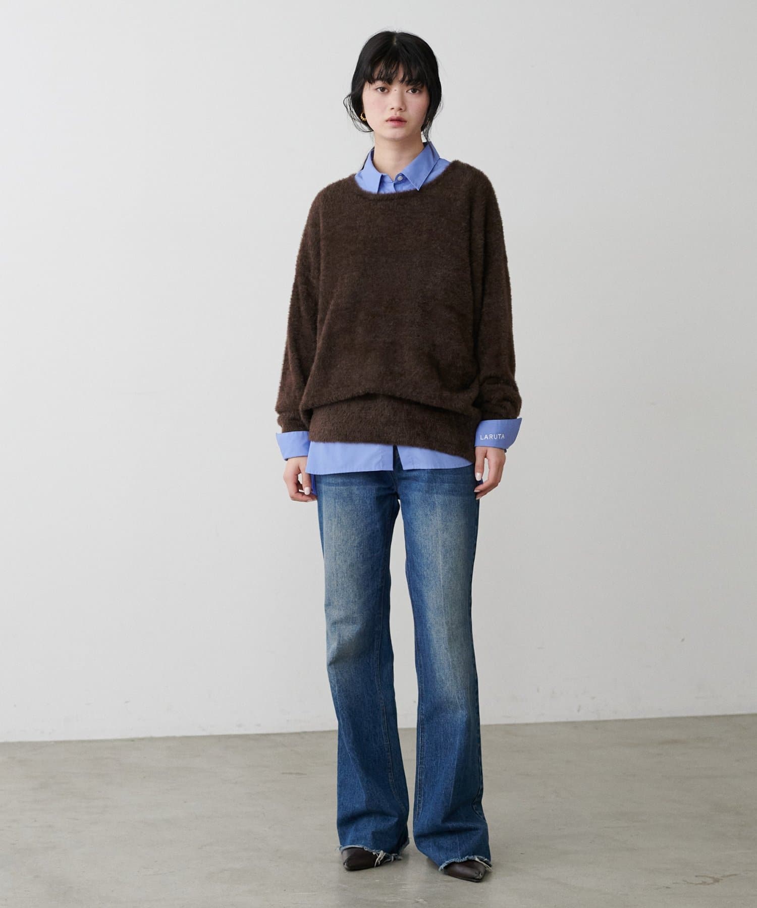 LARUTA(ラルータ) ミニフェザーふわふわニットプルオーバー