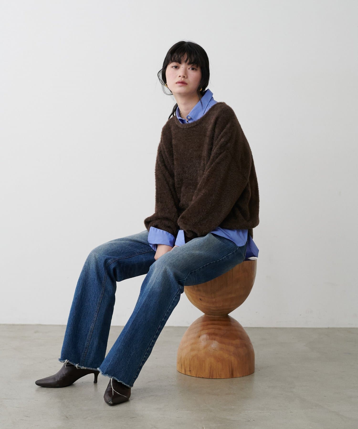 LARUTA(ラルータ) ミニフェザーふわふわニットプルオーバー