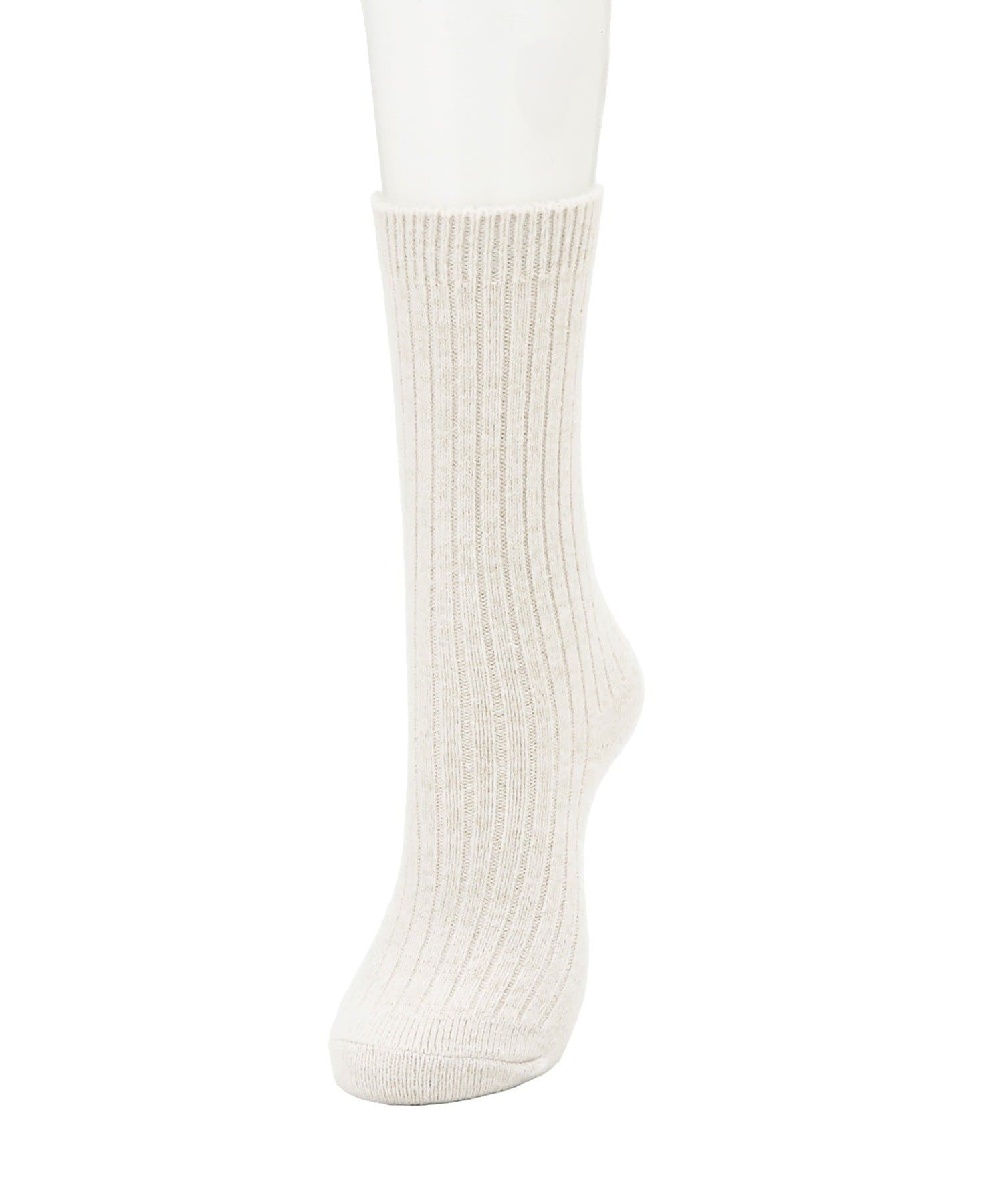 3COINS(スリーコインズ) ラメリブクルーソックス