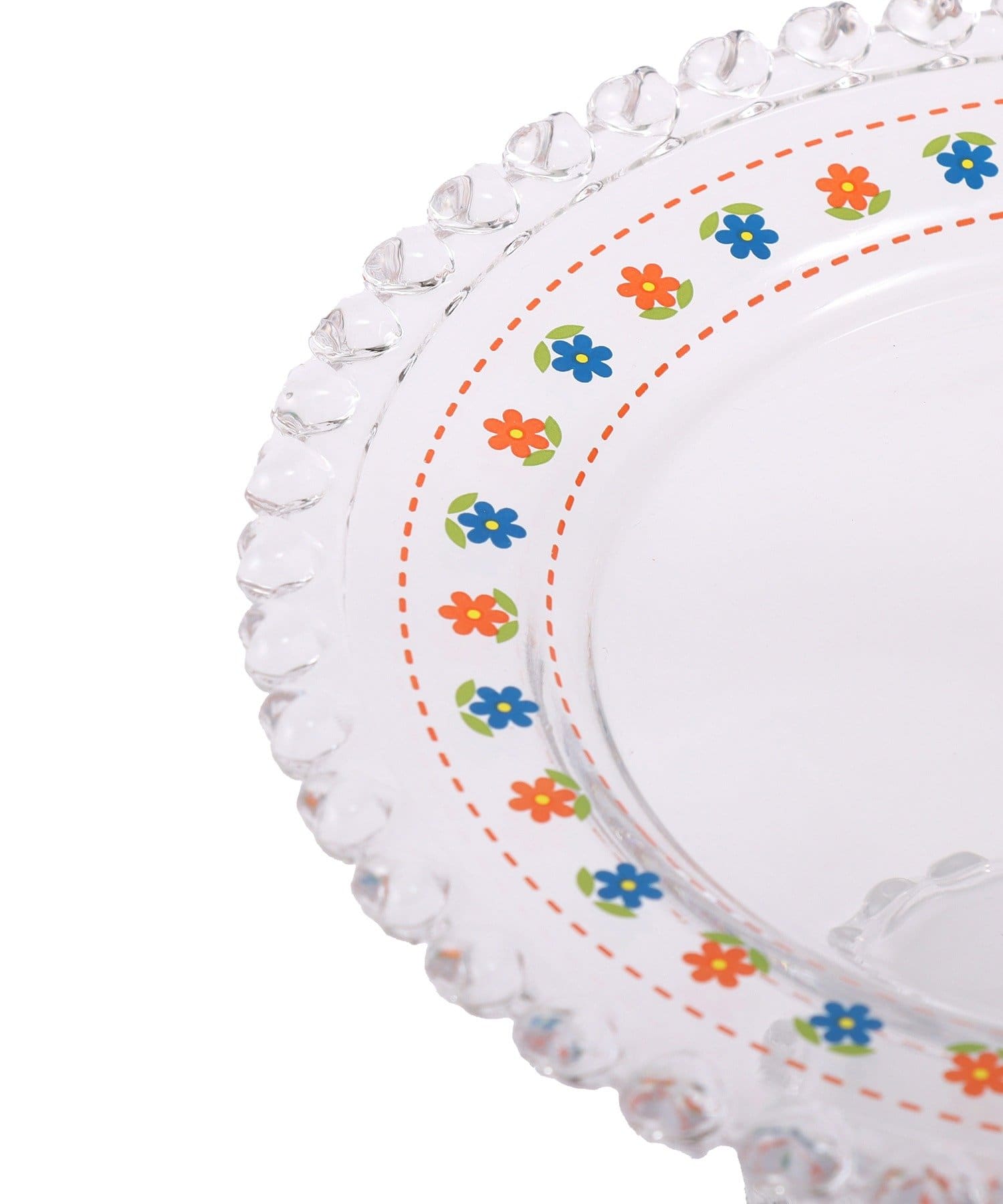 salut!(サリュ) レトロフラワーガラスケーキスタンド：19cm