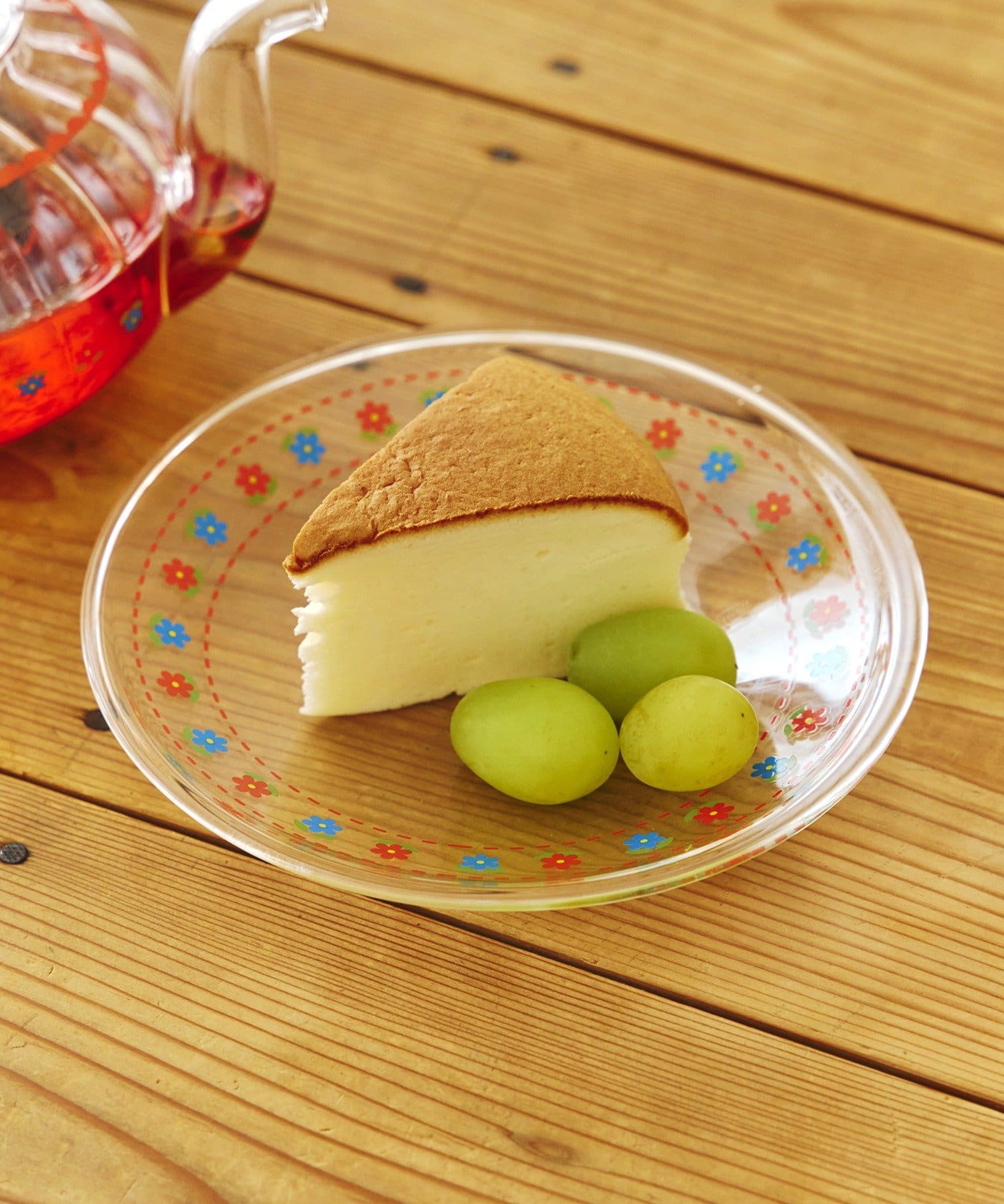 salut!(サリュ) レトロフラワーガラスプレート：16cm