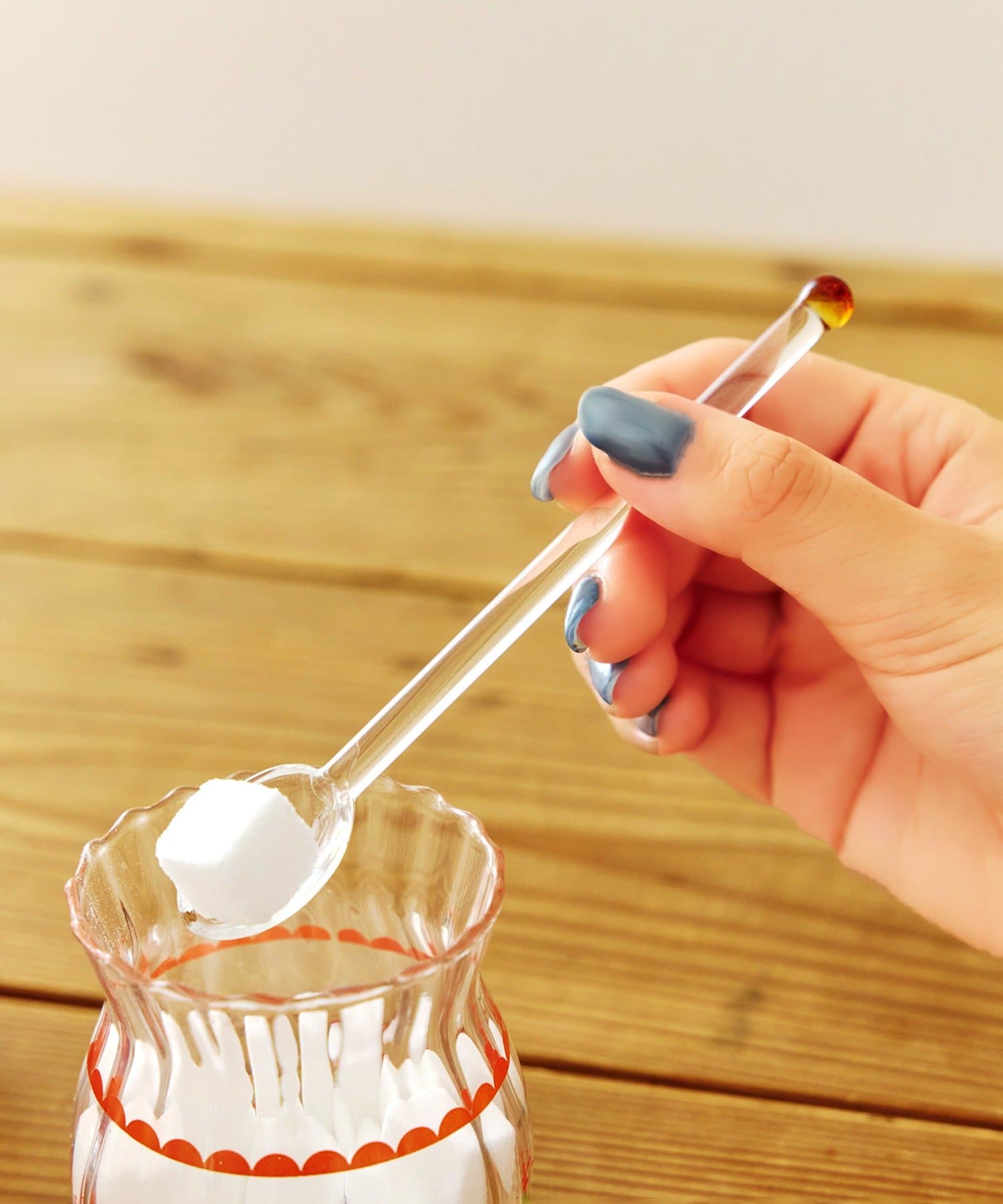 salut!(サリュ) レトロフラワーガラスミニスプーン