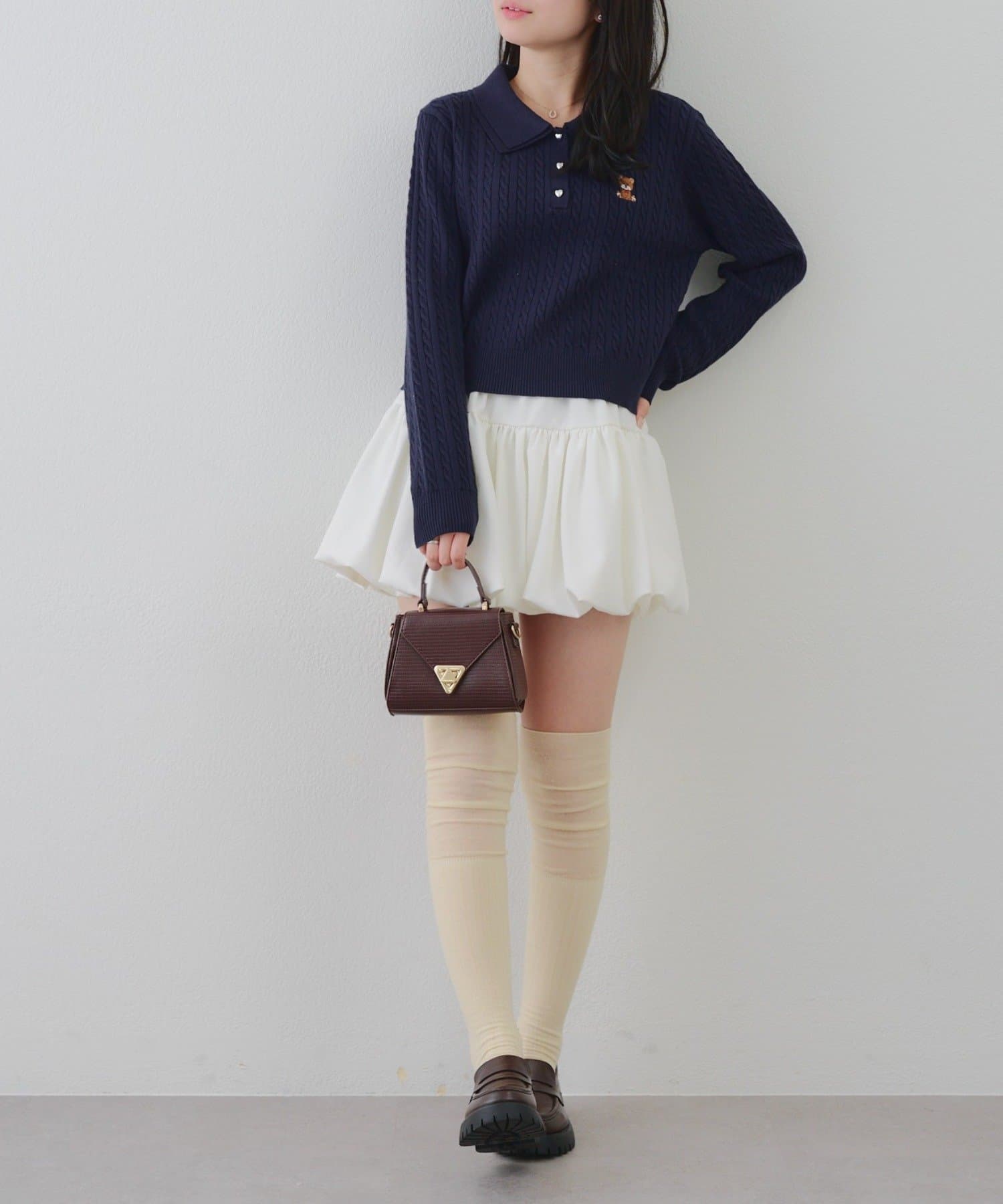 NICE CLAUP / OLIVE des OLIVE OUTLET(ナイスクラップ  / オリーブ デ オリーブ アウトレット) 【RMAF】くまさんケーブルポロニット