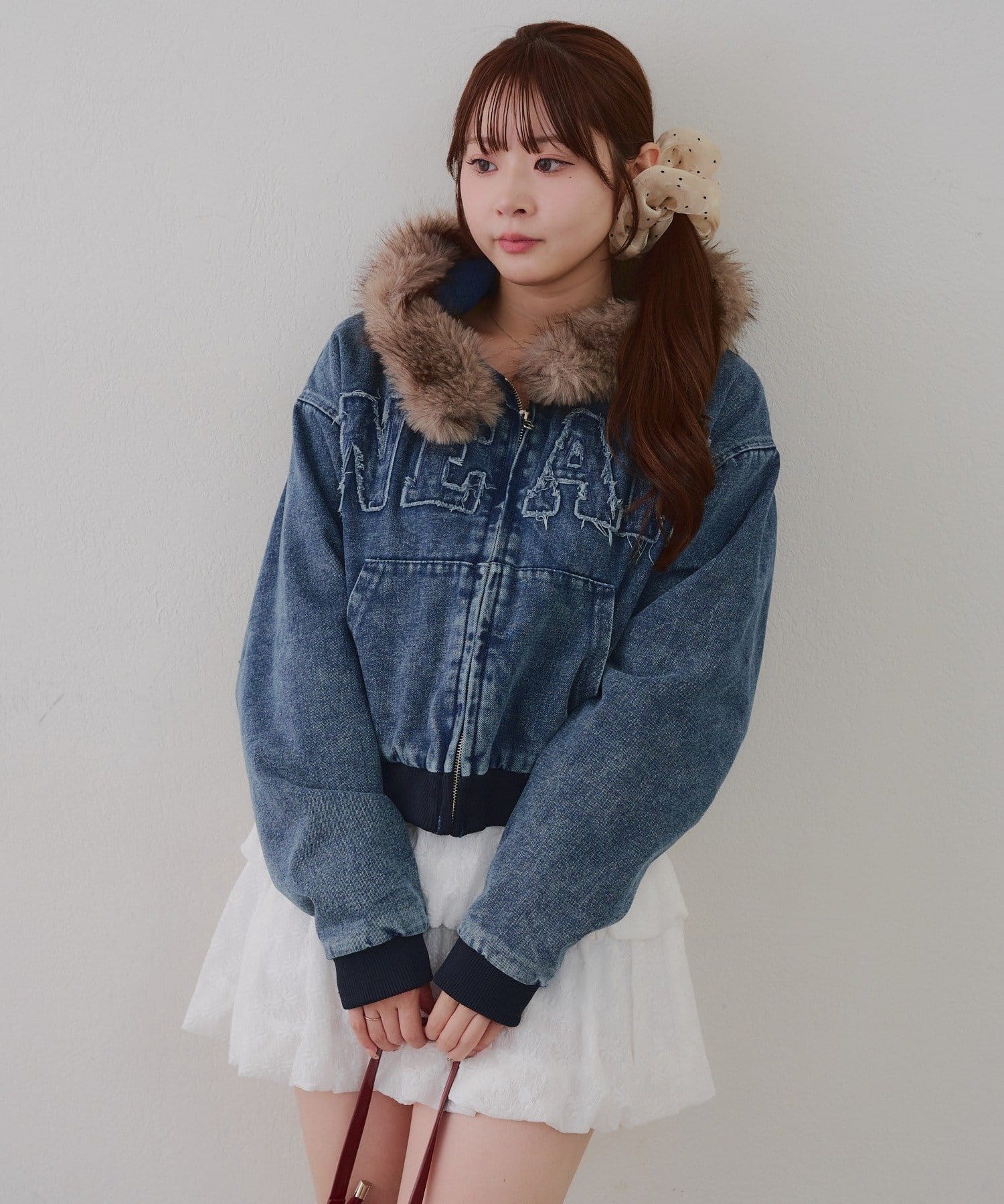 NICE CLAUP / OLIVE des OLIVE OUTLET(ナイスクラップ  / オリーブ デ オリーブ アウトレット) スタッフ注目アイテム☆【RMAF】丈違いファー付フードブルゾン