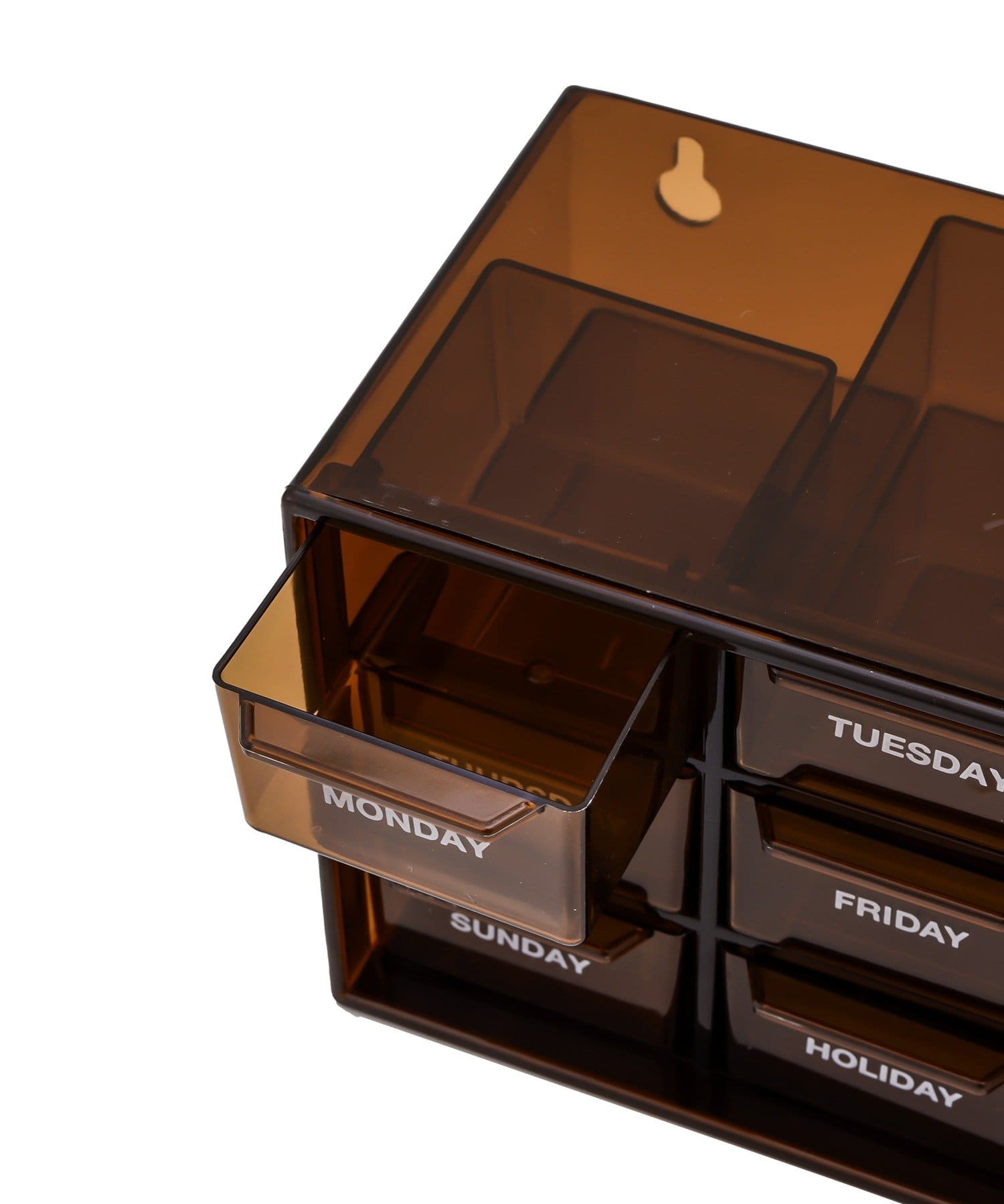 3COINS(スリーコインズ) ウィークリー小物入れボックス