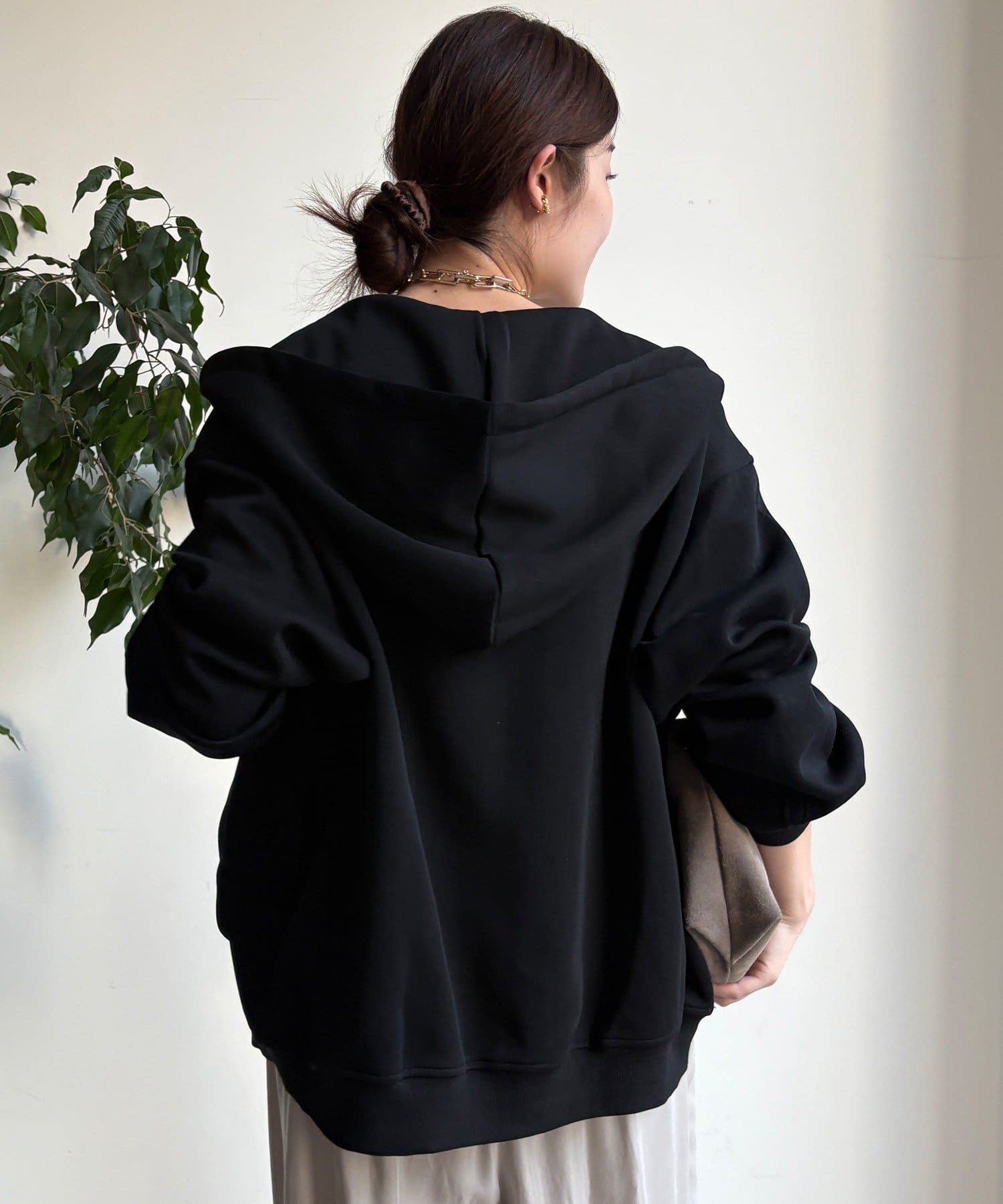 DOUDOU(ドゥドゥ) 【WEB限定】フロントウェーブ切替フーディー