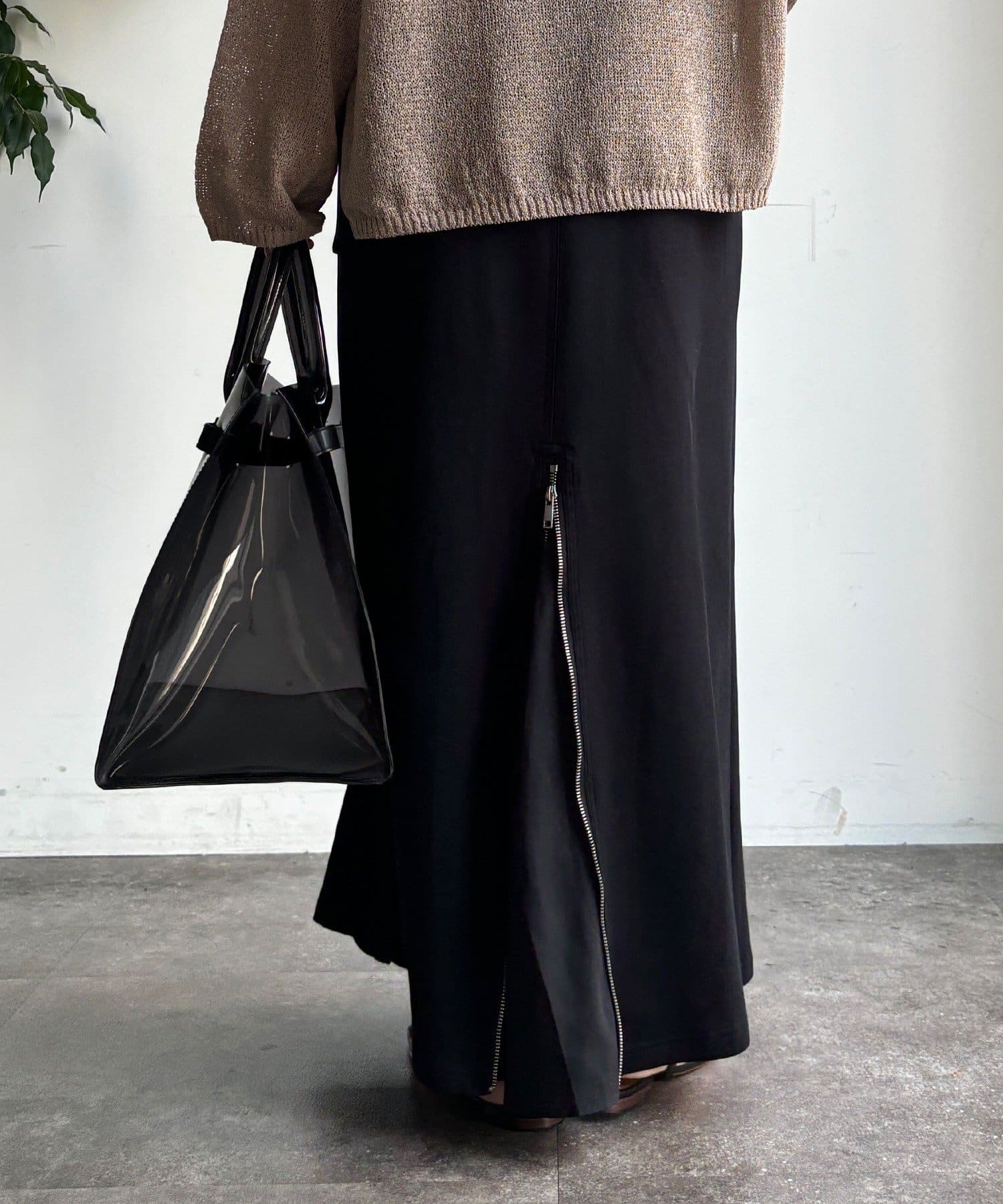 DOUDOU(ドゥドゥ) 【WEB限定】センタージップ裏毛スカート