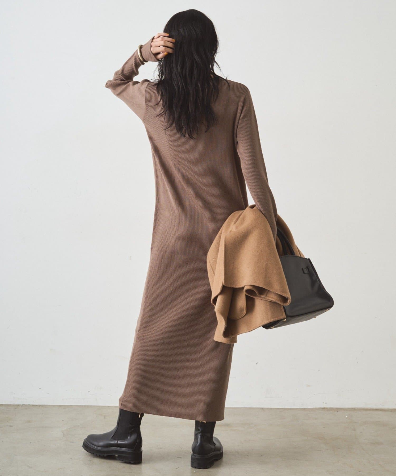 LOUNGEDRESS(ラウンジドレス) リブニットワンピース