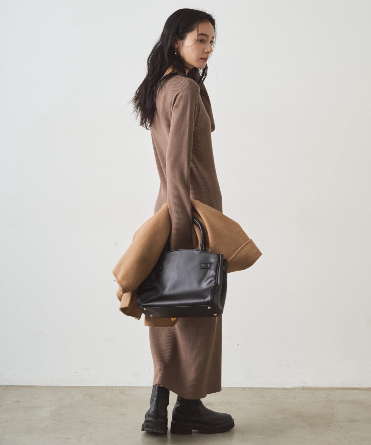 LOUNGEDRESS(ラウンジドレス) リブニットワンピース