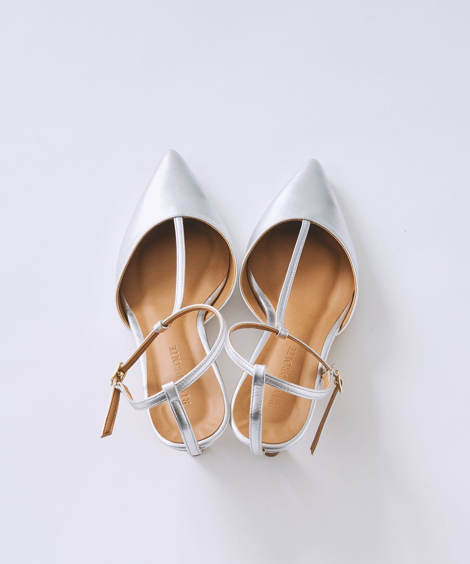 RIVE DROITE(リヴドロワ) 予約【上品な華やかさ】シルバーストラップミュール