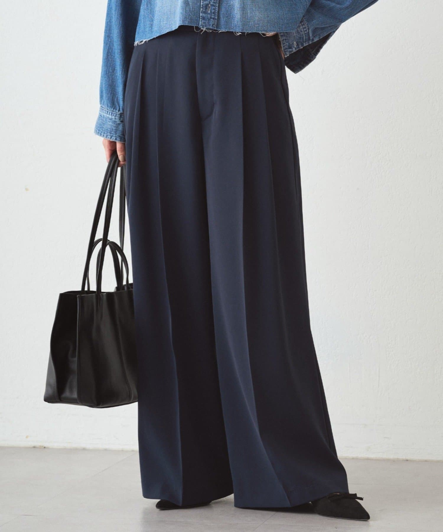 LOUNGEDRESS(ラウンジドレス) 2タックワイドパンツ