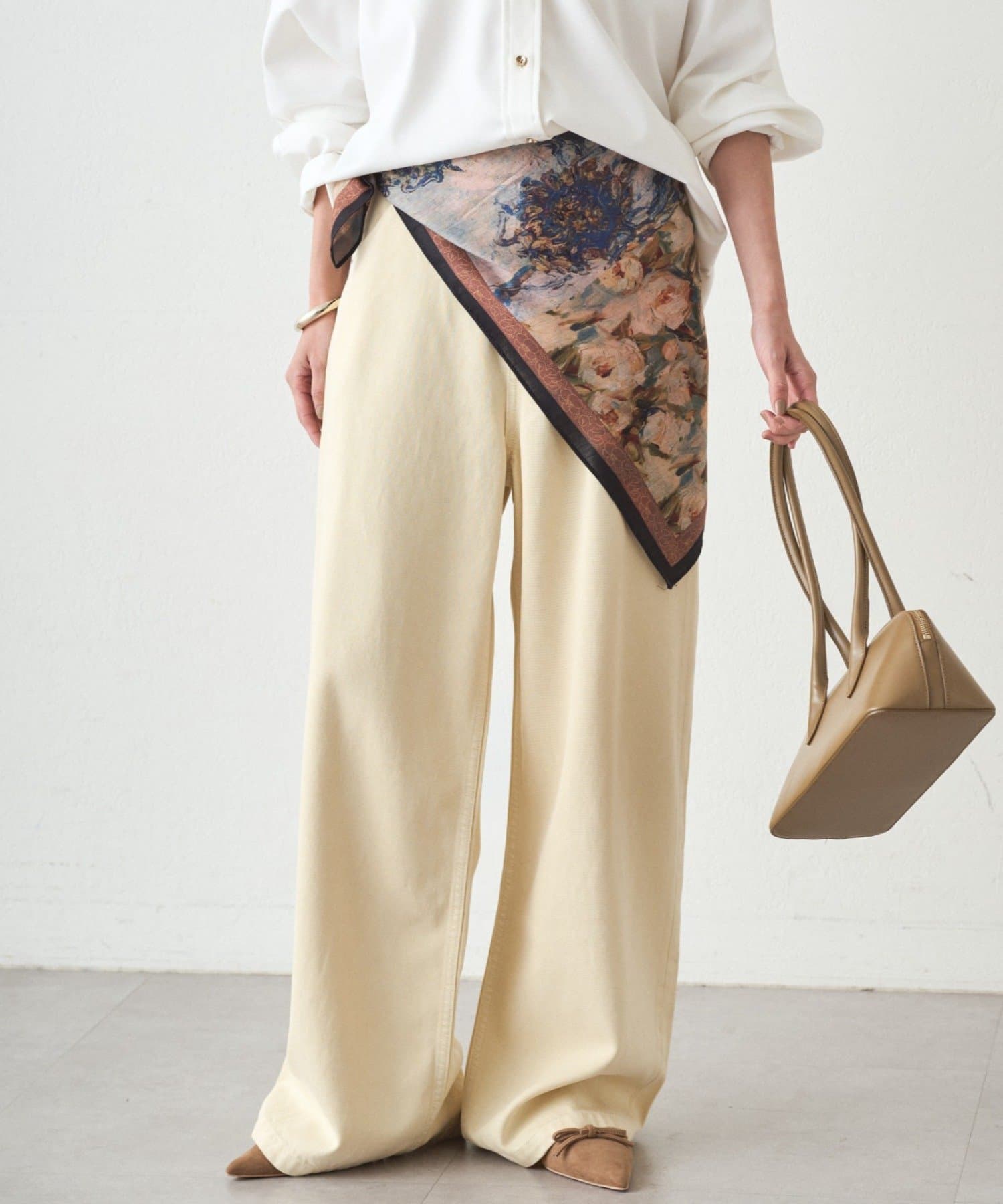 LOUNGEDRESS(ラウンジドレス) ワイドカラーデニムパンツ