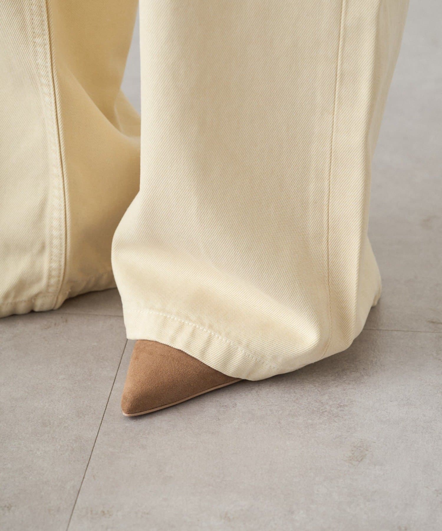 LOUNGEDRESS(ラウンジドレス) ワイドカラーデニムパンツ