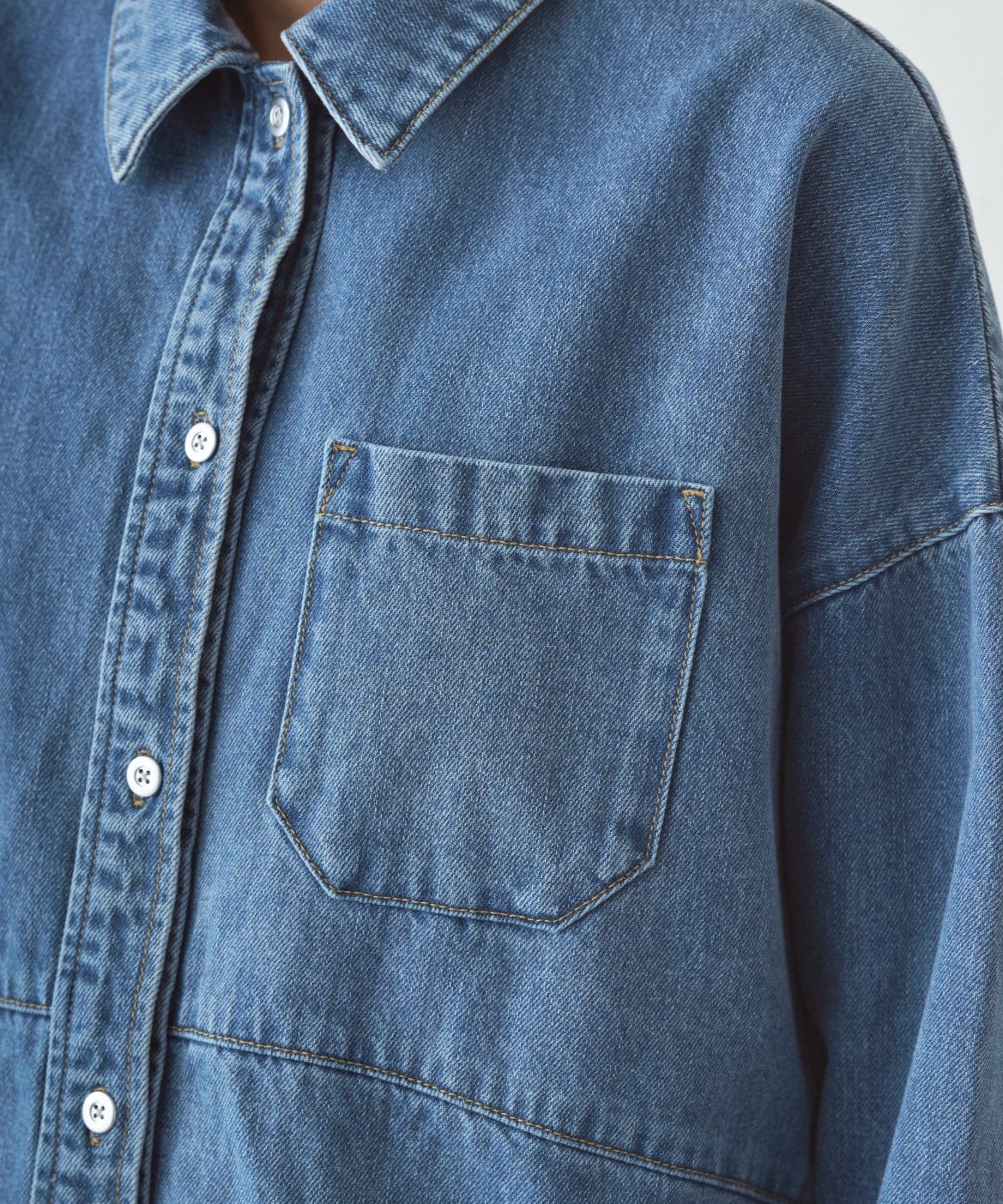 LOUNGEDRESS(ラウンジドレス) スウィッチデニムシャツ/ブルー