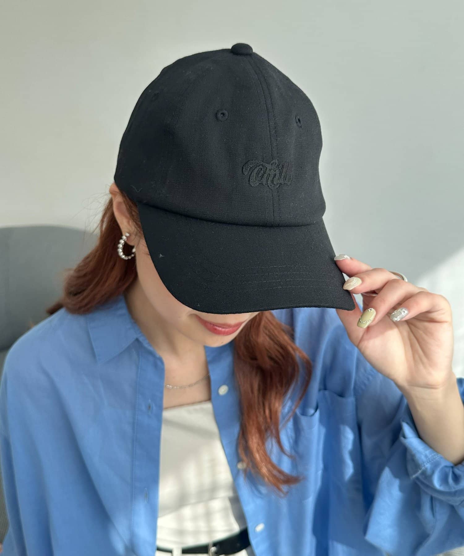 DISCOAT(ディスコート) コットンリネン刺繍キャップ