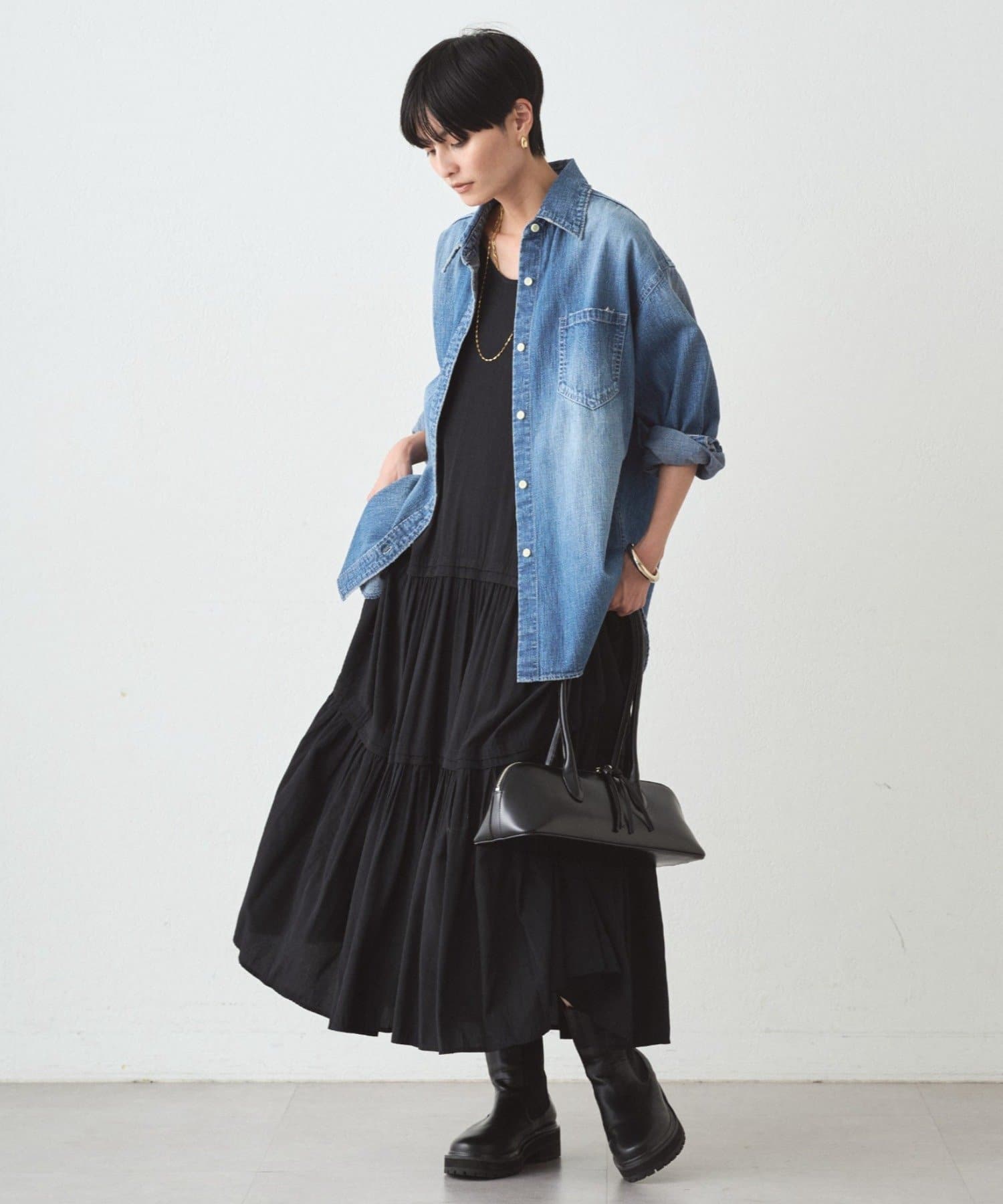 LOUNGEDRESS(ラウンジドレス) サテンティアードキャミワンピース