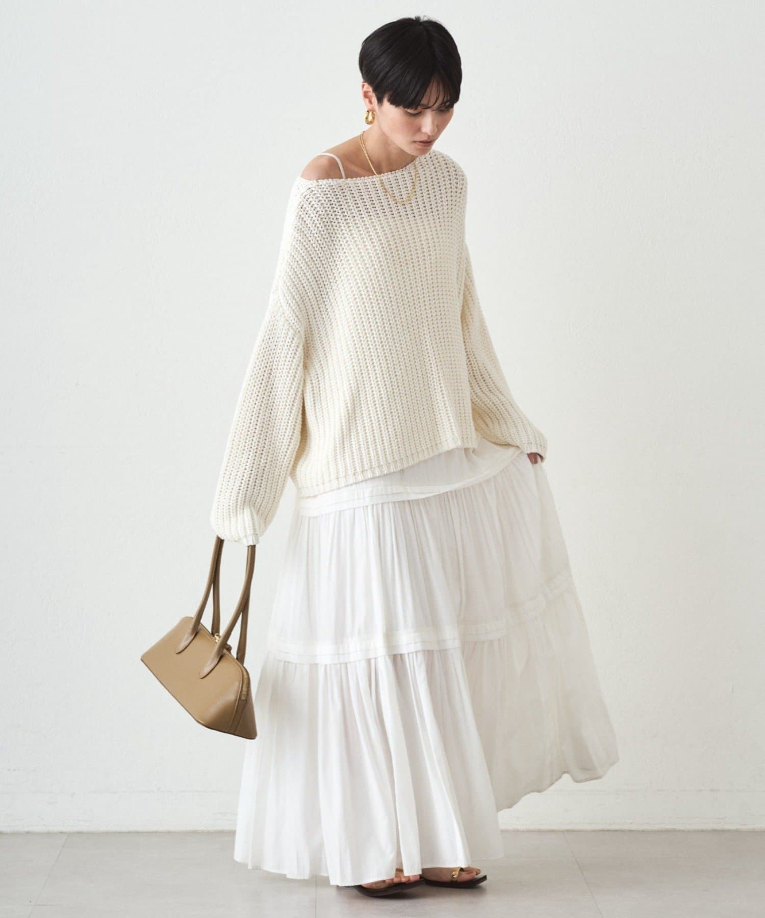 LOUNGEDRESS(ラウンジドレス) サテンティアードキャミワンピース