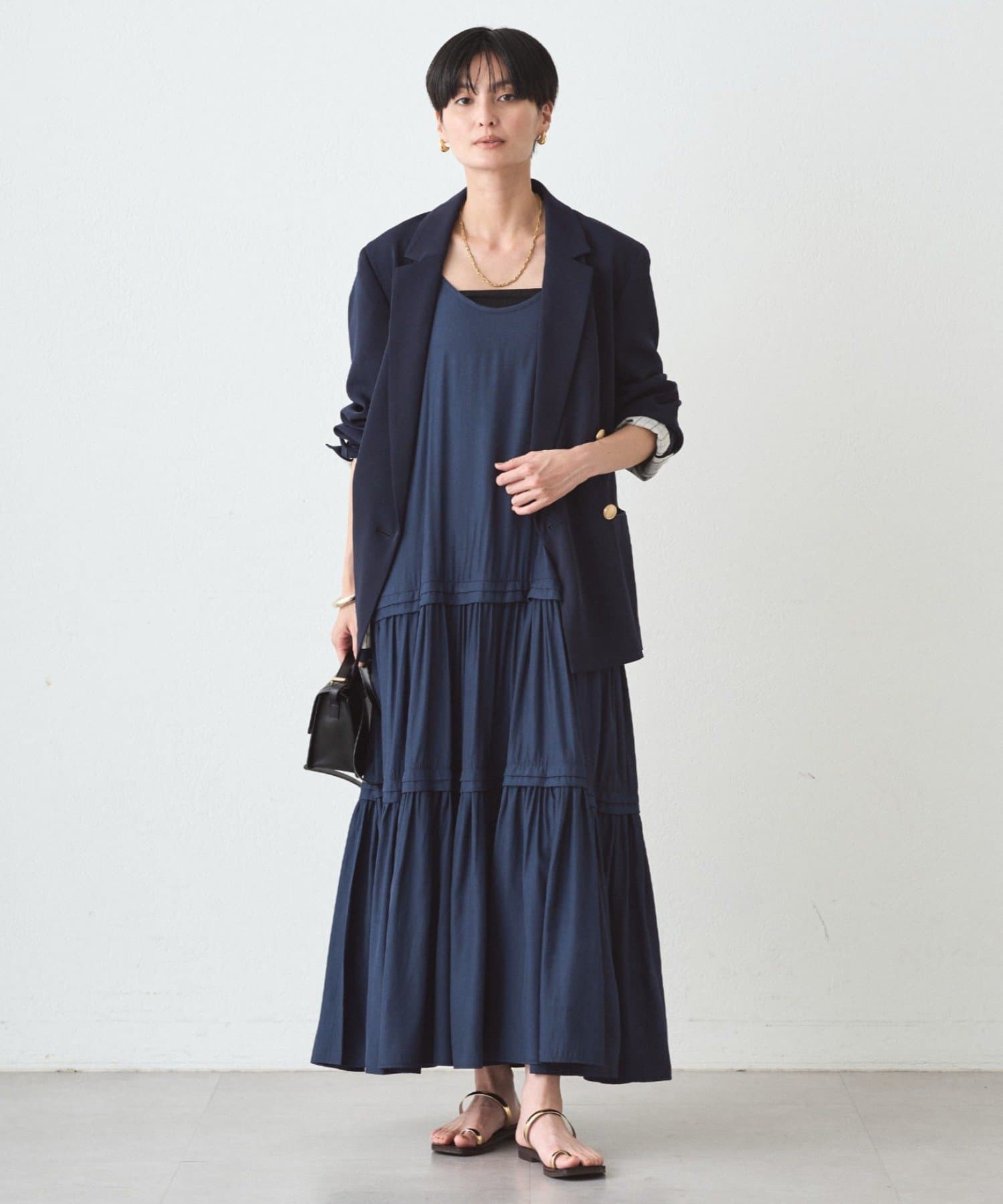 LOUNGEDRESS(ラウンジドレス) サテンティアードキャミワンピース