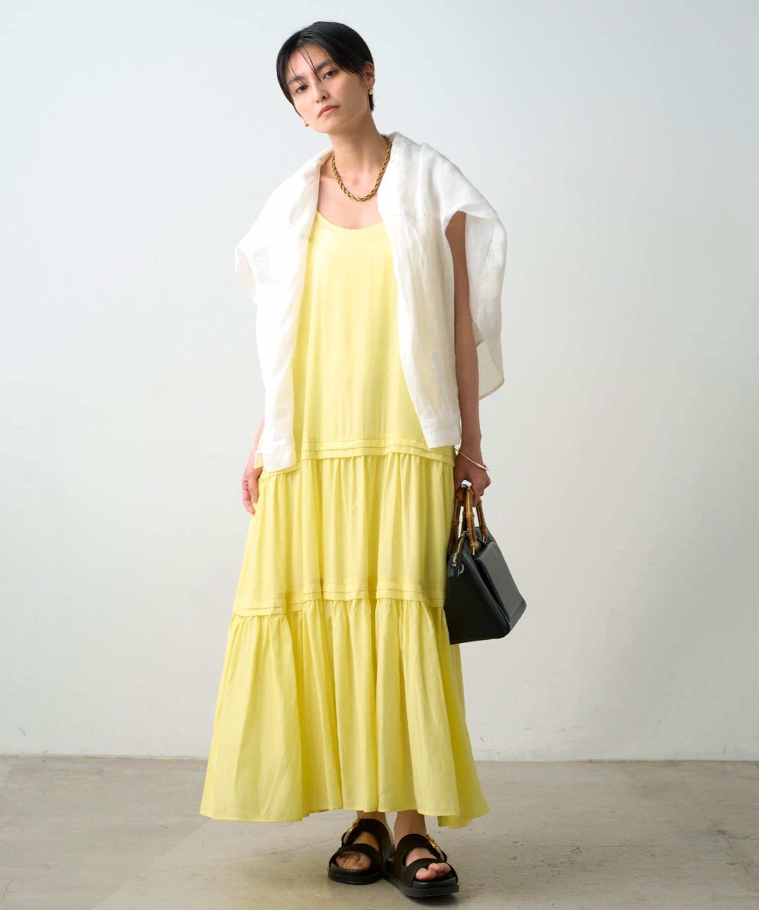 LOUNGEDRESS(ラウンジドレス) 【人気につき再登場】サテンティアードキャミワンピース