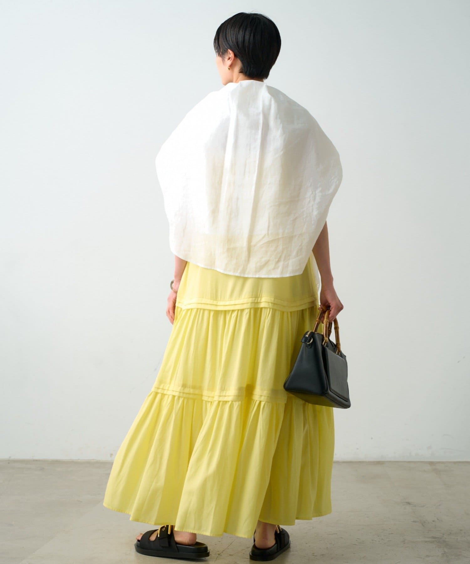 LOUNGEDRESS(ラウンジドレス) 【人気につき再登場】サテンティアードキャミワンピース