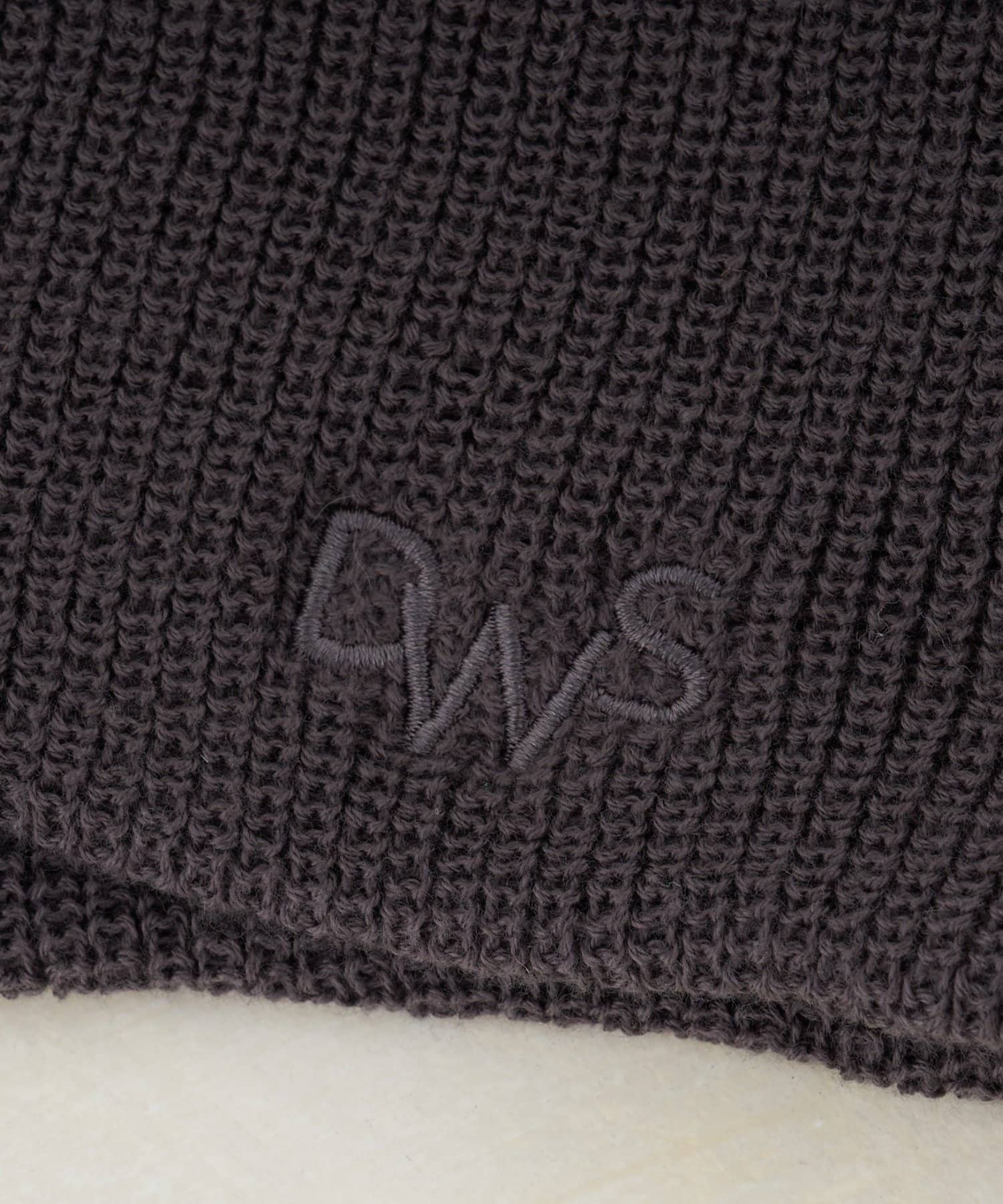 DISCOAT(ディスコート) ロゴ刺繍リブビーニー