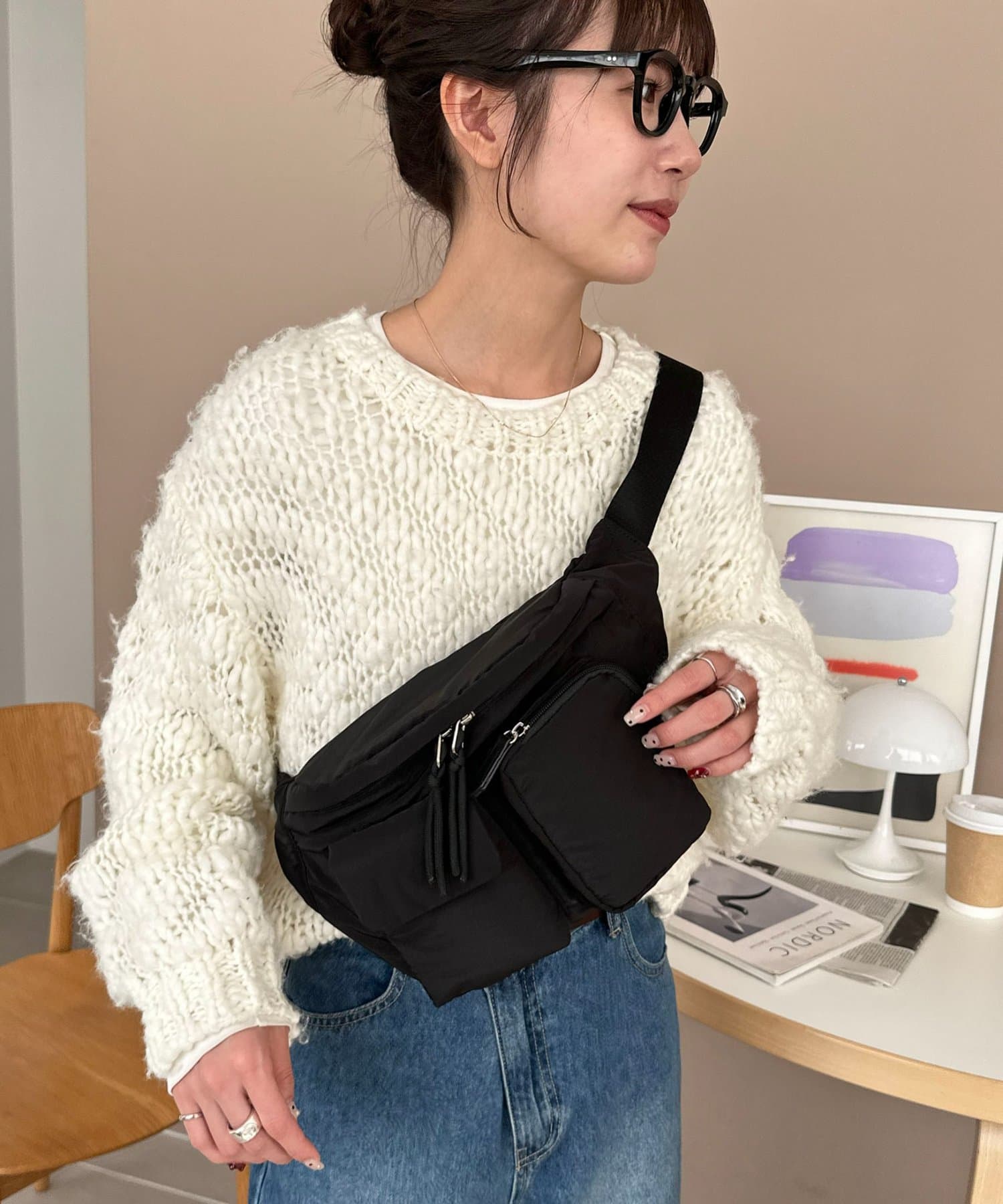 DISCOAT(ディスコート) 12/11(金)12:00～【SSS先行予約】ユーティリティーパフィーボディバッグ