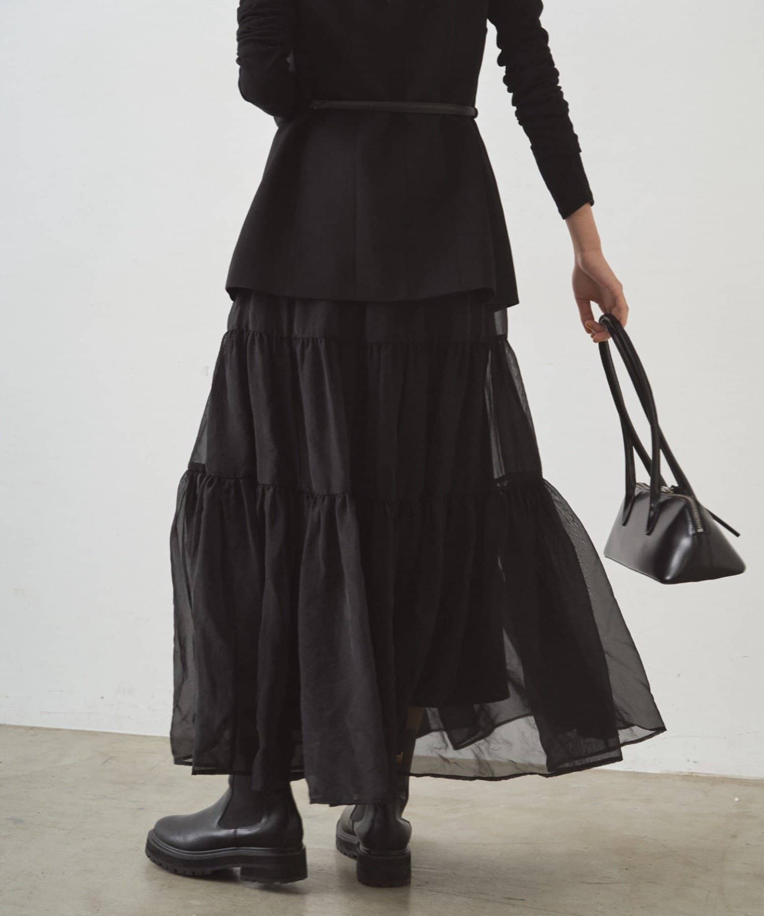 LOUNGEDRESS(ラウンジドレス) 【好評につき再登場！】オーガンジーティアードスカート