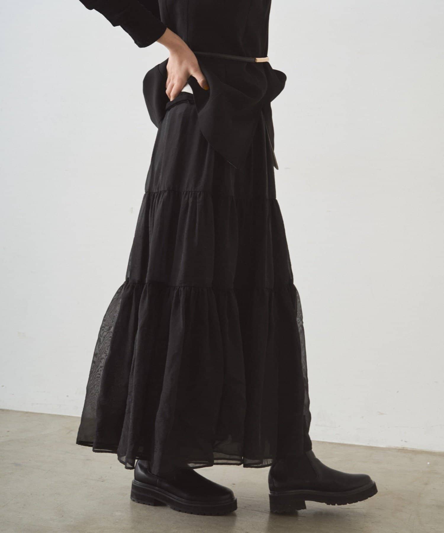 LOUNGEDRESS(ラウンジドレス) 【好評につき再登場！】オーガンジーティアードスカート