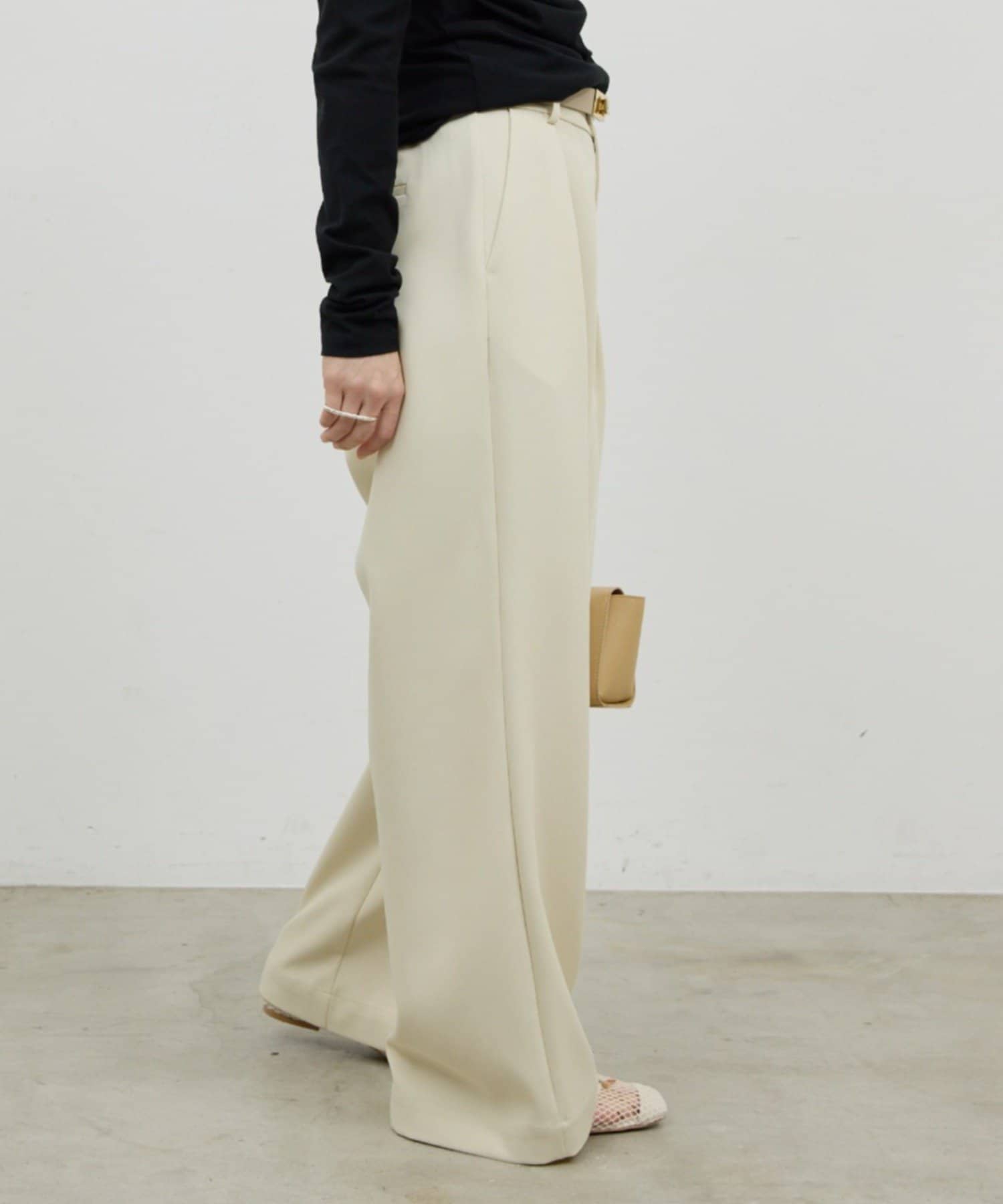 GALLARDAGALANTE(ガリャルダガランテ) タックワイドパンツ２
