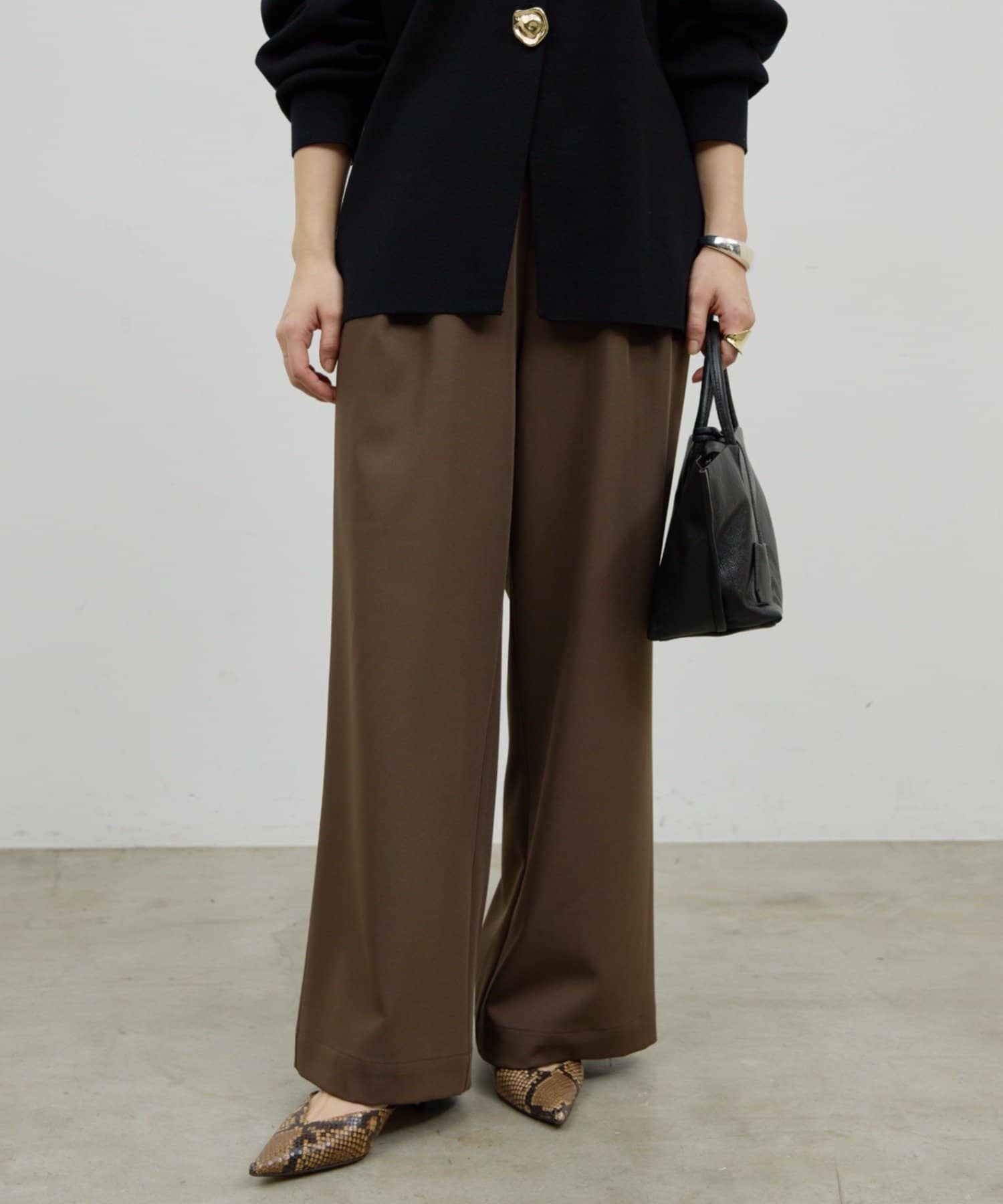 GALLARDAGALANTE(ガリャルダガランテ) タックワイドパンツ２