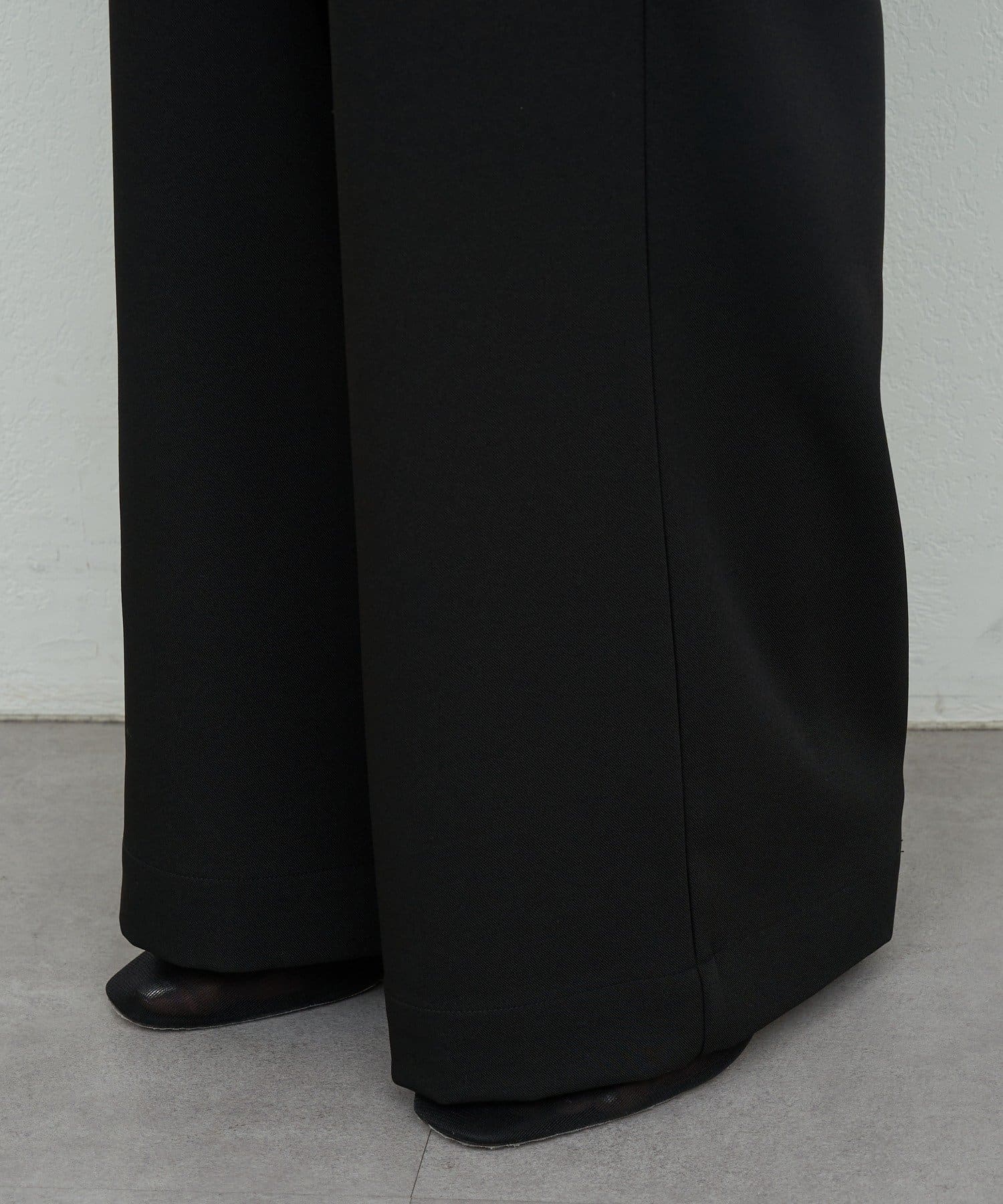 GALLARDAGALANTE(ガリャルダガランテ) 【美シルエット】【手洗い可】タックワイドパンツ２