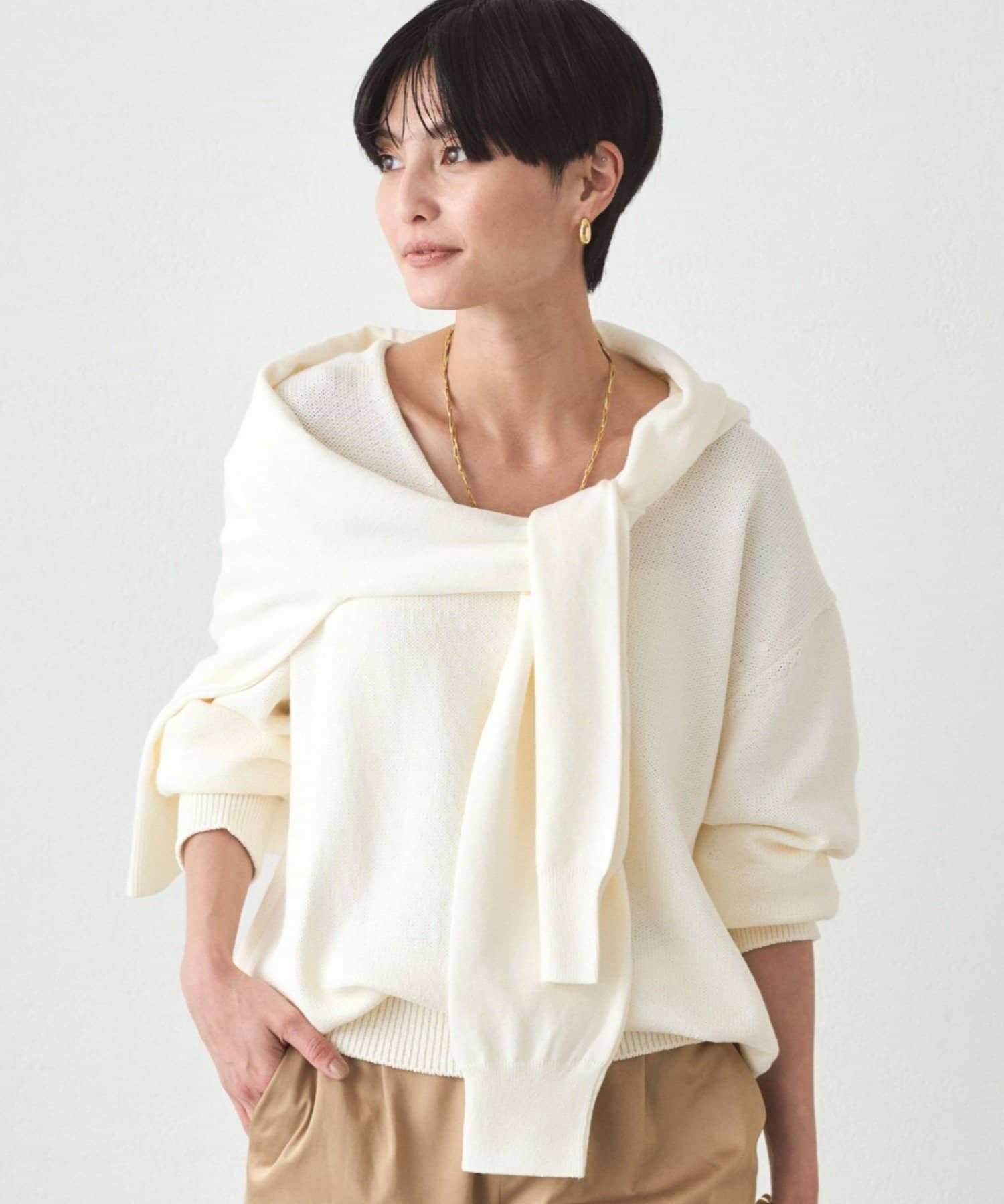 LOUNGEDRESS(ラウンジドレス) コットンVニット