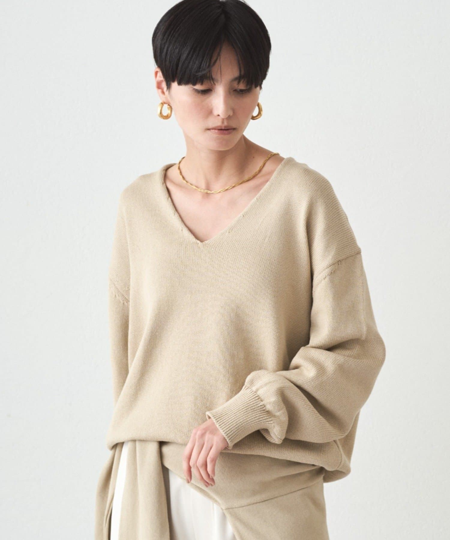 LOUNGEDRESS(ラウンジドレス) コットンVニット