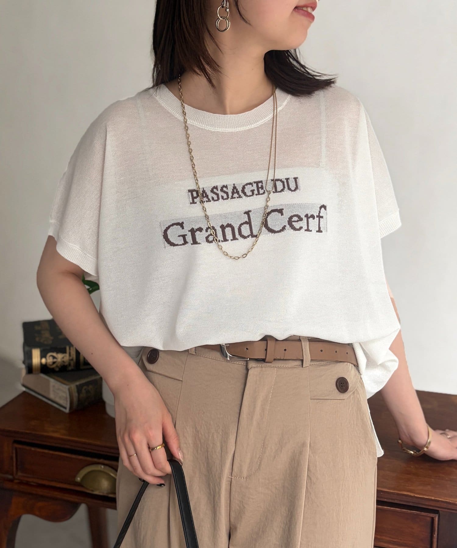 Chez toi(シェトワ) ロゴシアーニット