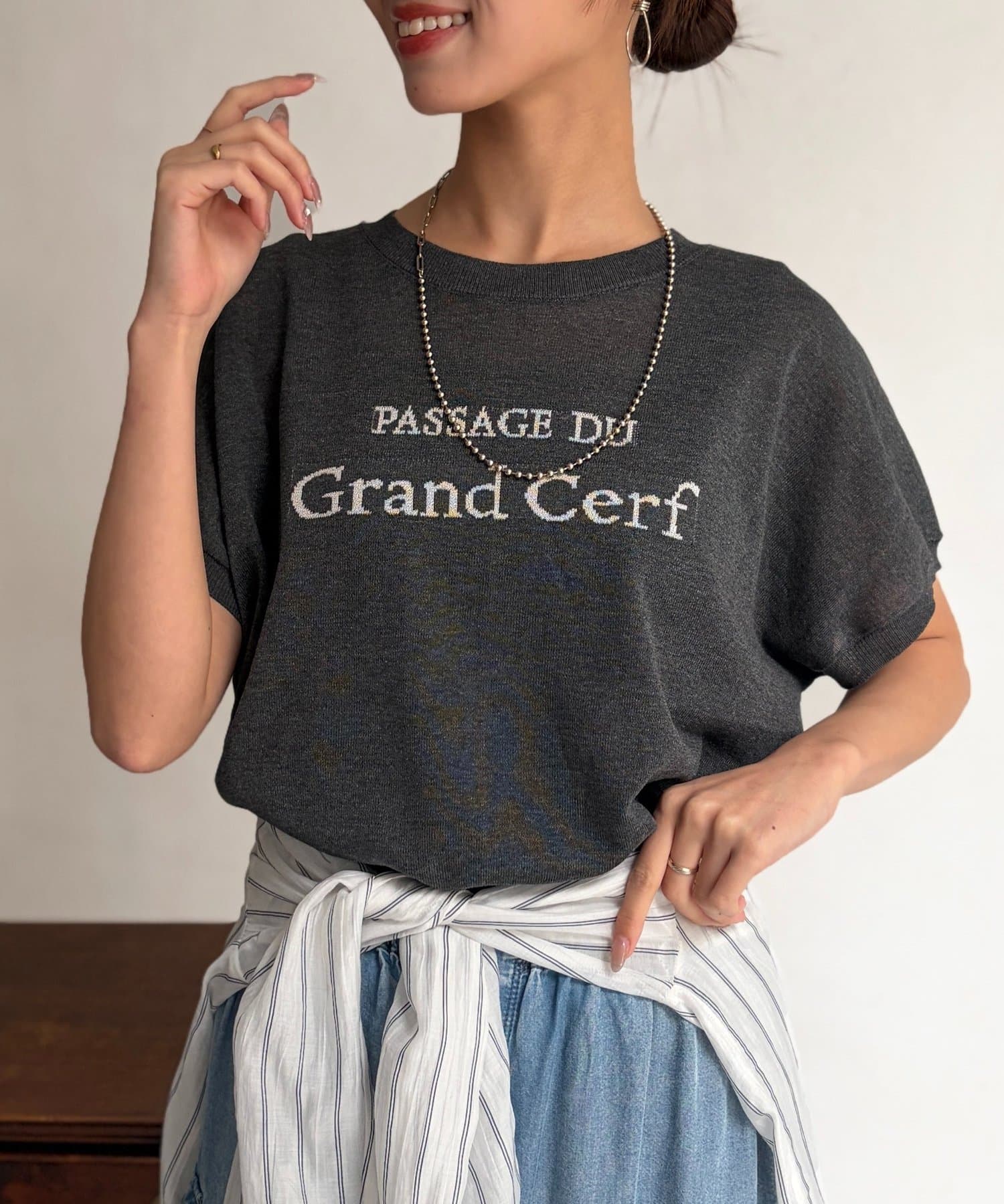 Chez toi(シェトワ) ロゴシアーニット