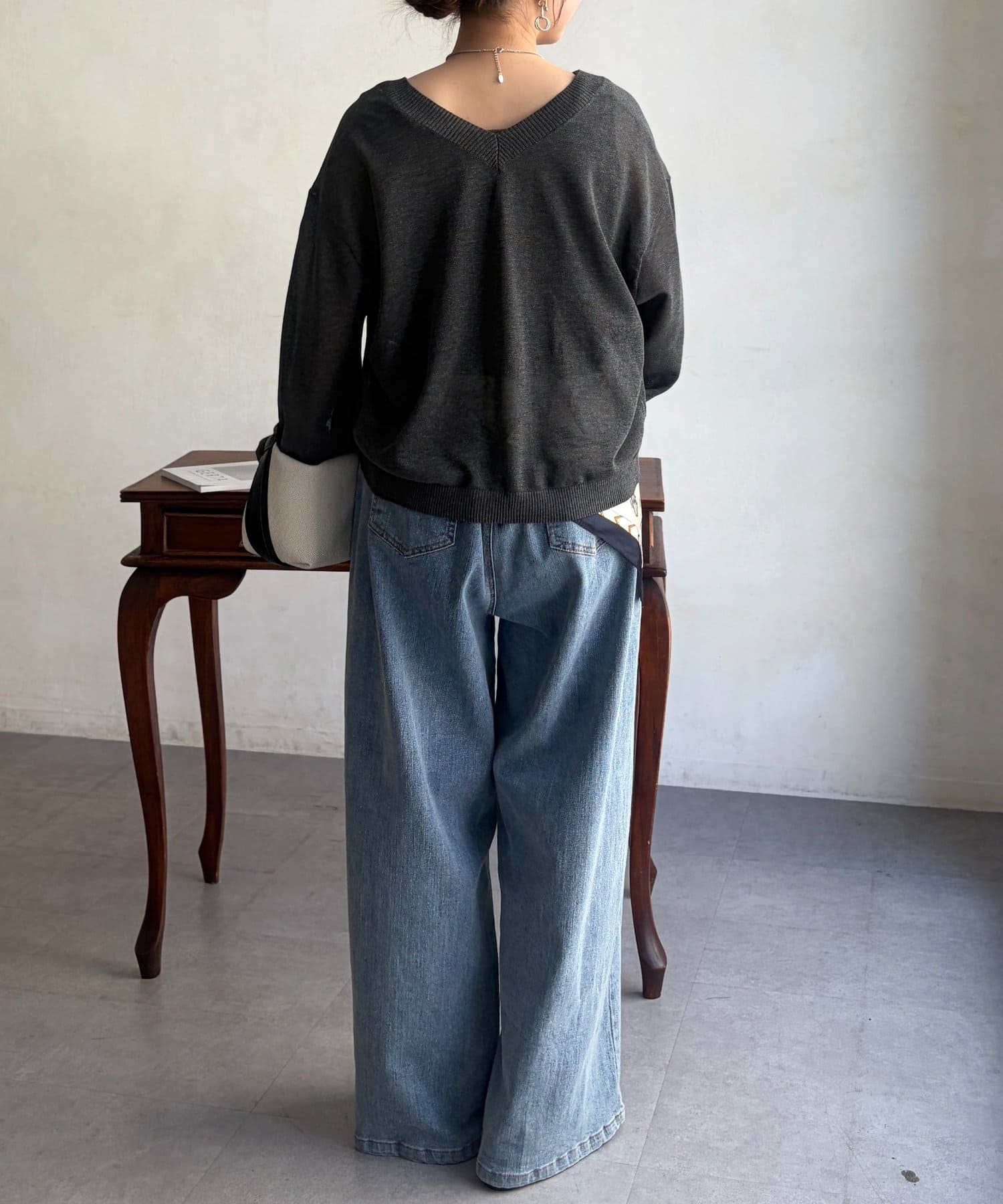 Chez toi(シェトワ) UV加工2WAYZIPカーディガン