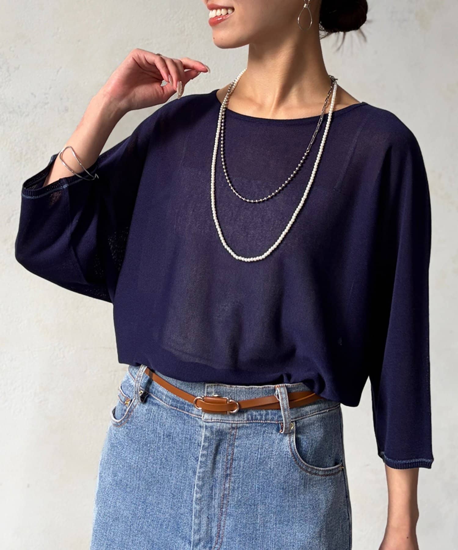 Chez toi(シェトワ) UV加工ドルマンプルオーバー