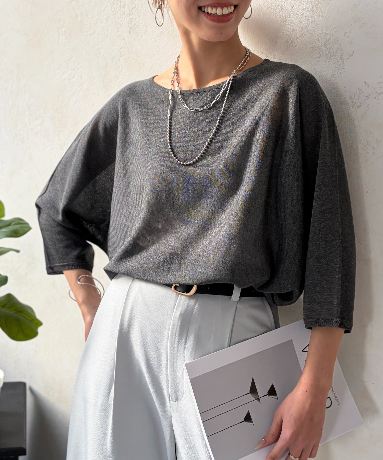 Chez toi(シェトワ) UV加工ドルマンプルオーバー