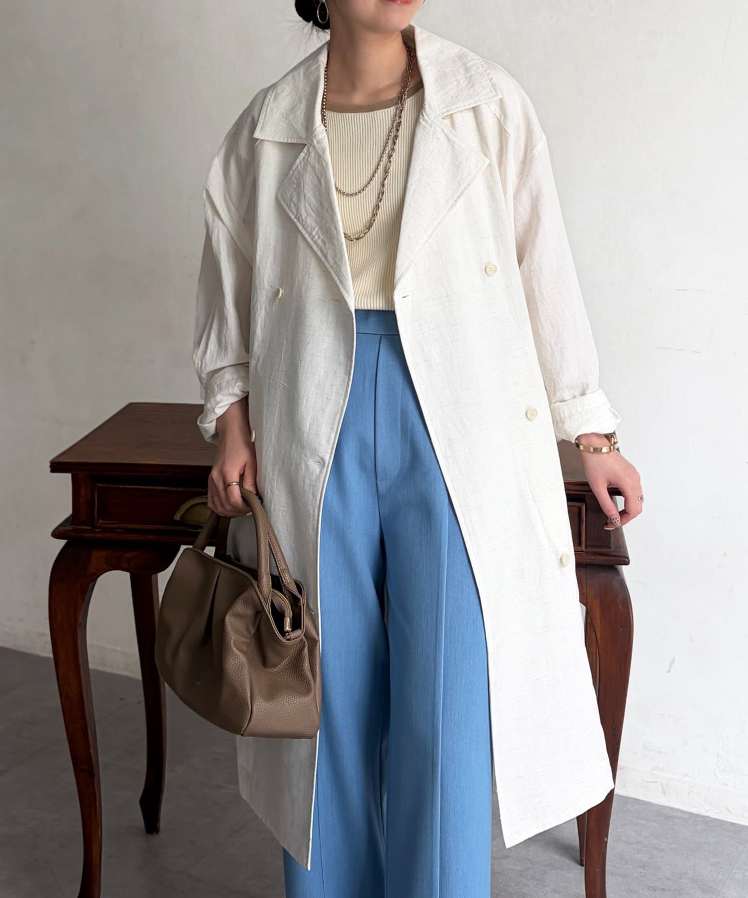 Chez toi(シェトワ) シアーリネントレンチコート