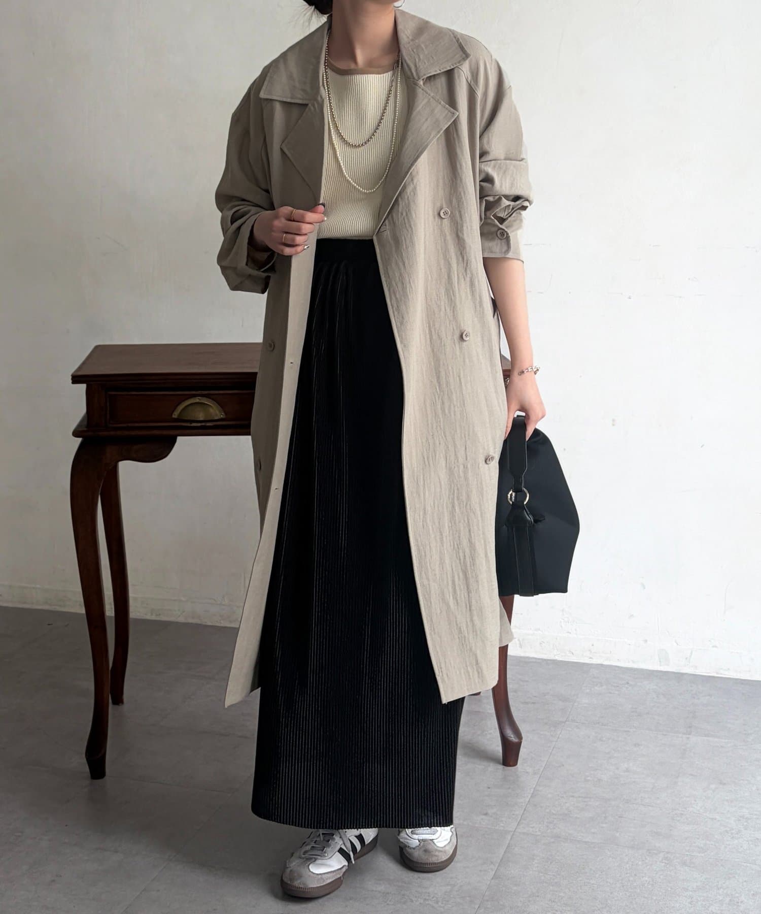 Chez toi(シェトワ) シアーリネントレンチコート