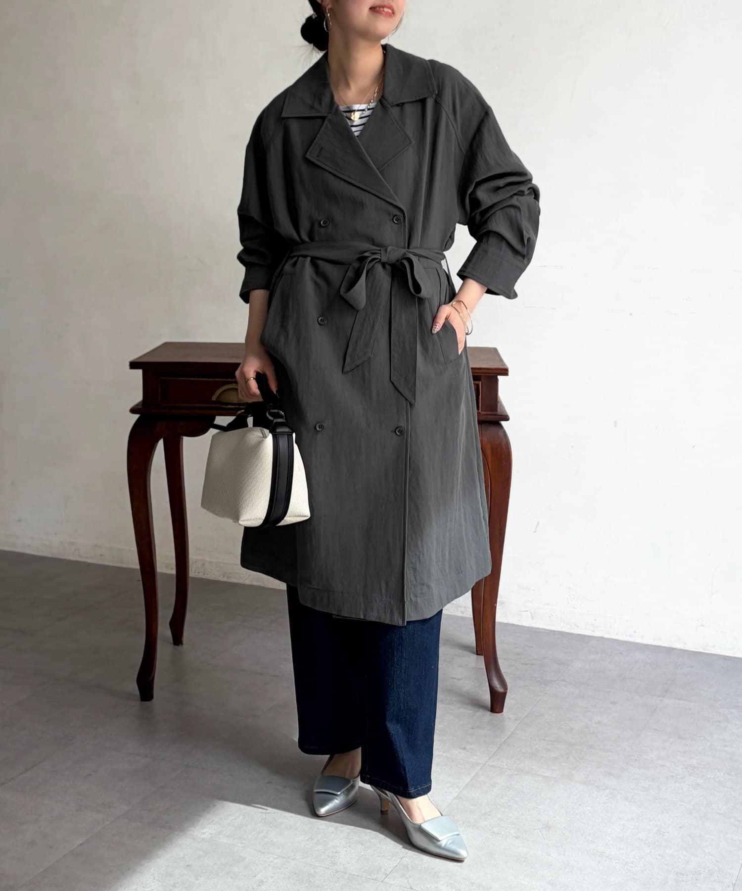 Chez toi(シェトワ) シアーリネントレンチコート