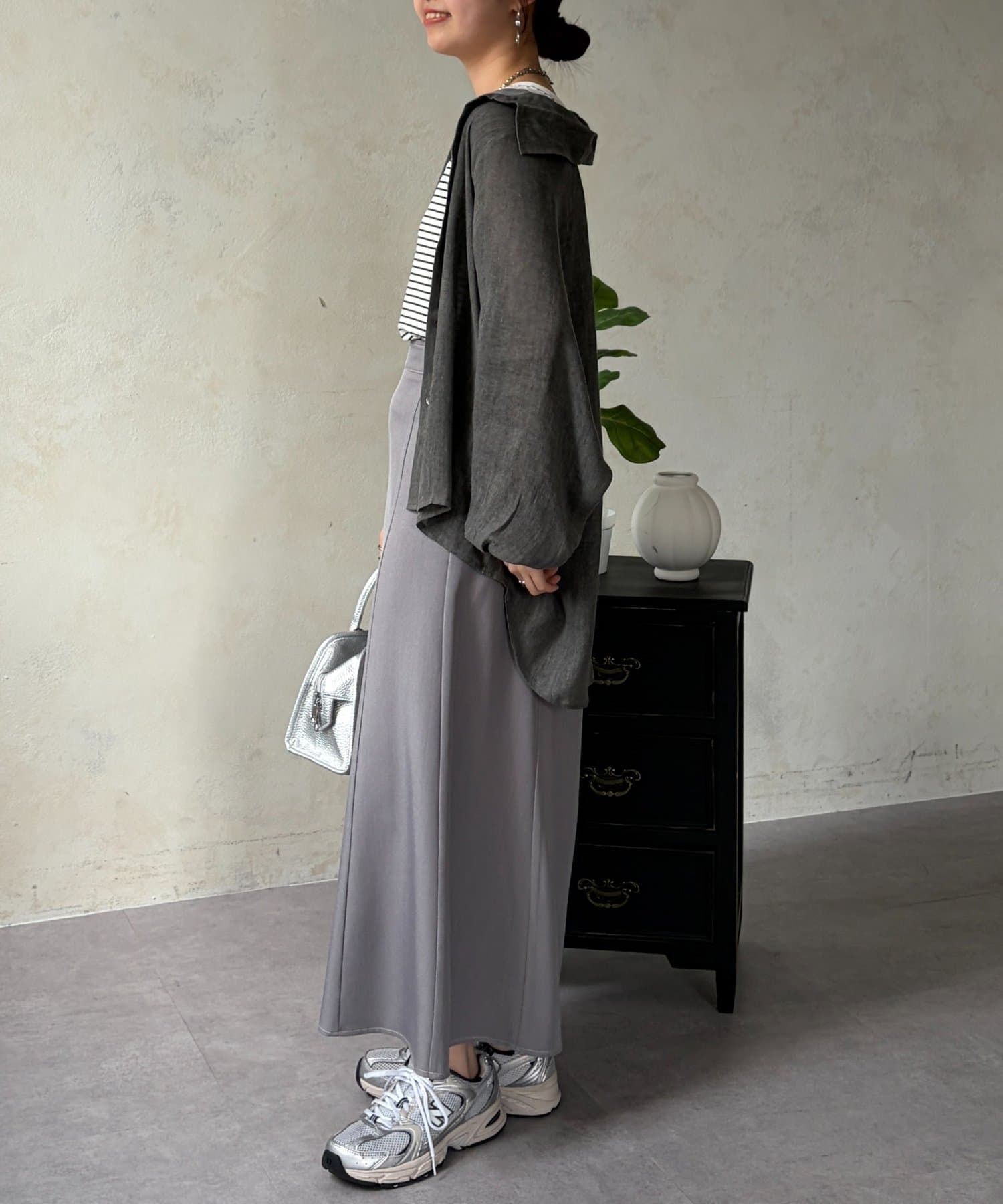 Chez toi(シェトワ) シアーデニムドルマンシャツ