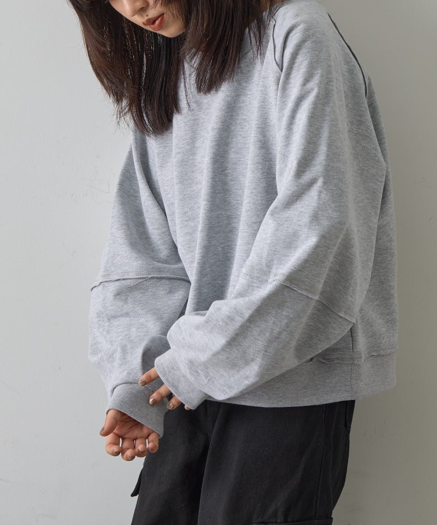 -goocy-(グーシー) 裏毛アウトリンキングトップス