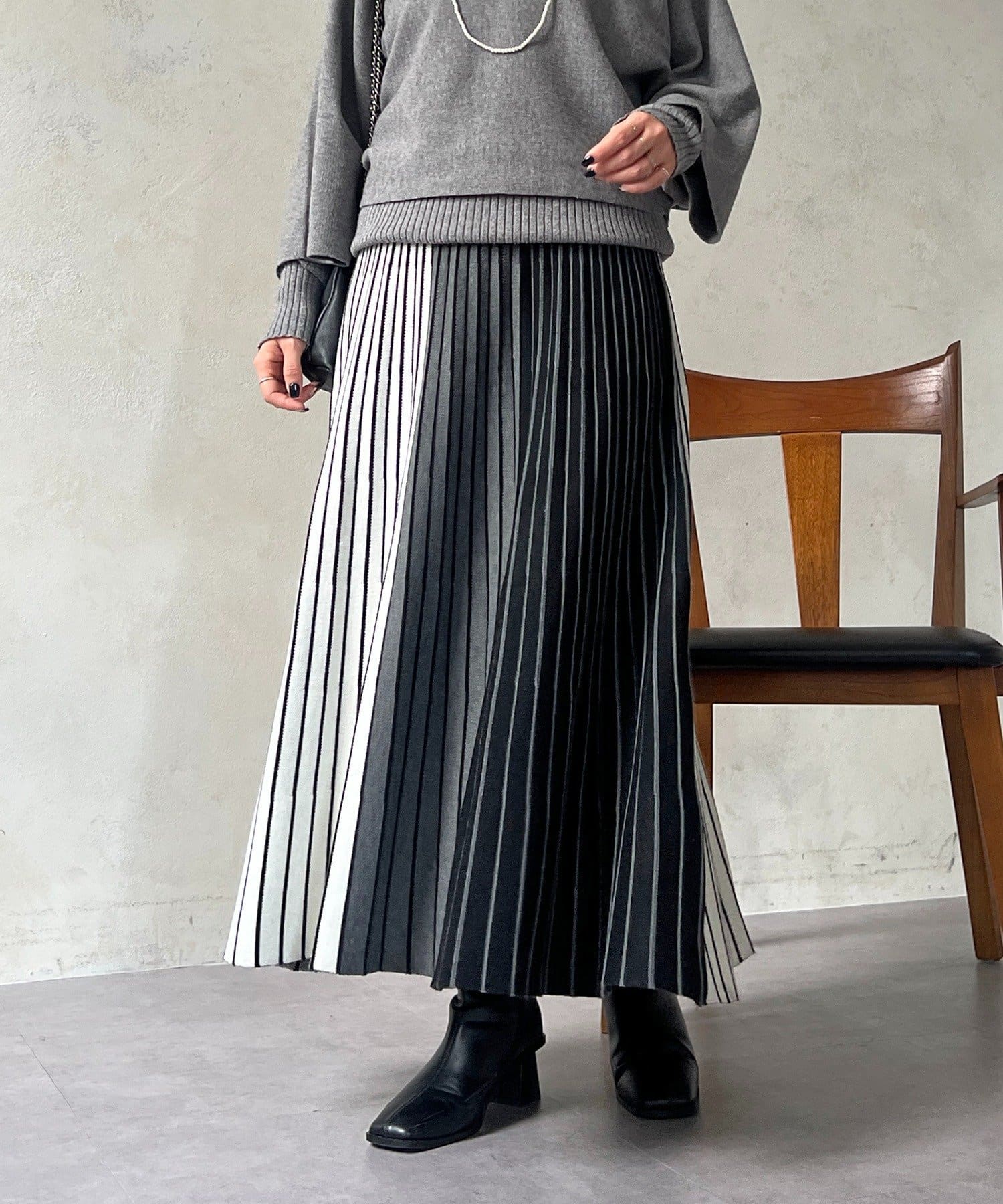 Croisiere(クロジエール) ストライプニットスカート