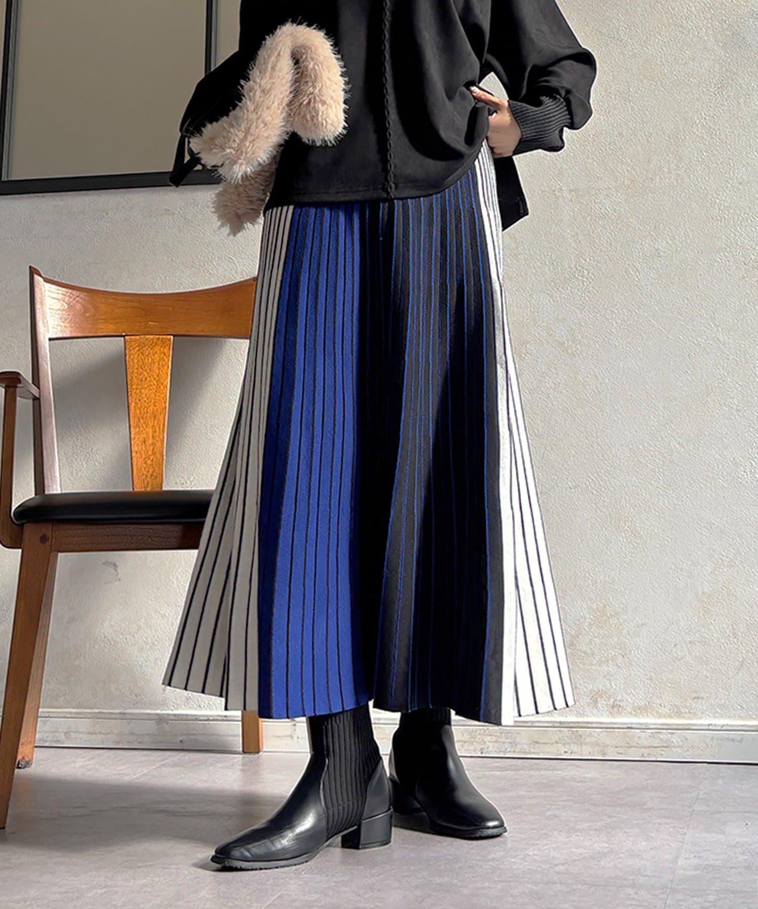 Croisiere(クロジエール) ストライプニットスカート