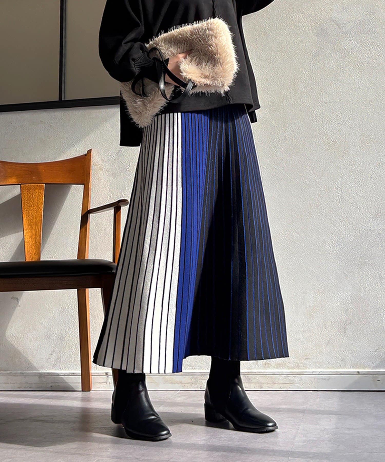 Croisiere(クロジエール) ストライプニットスカート