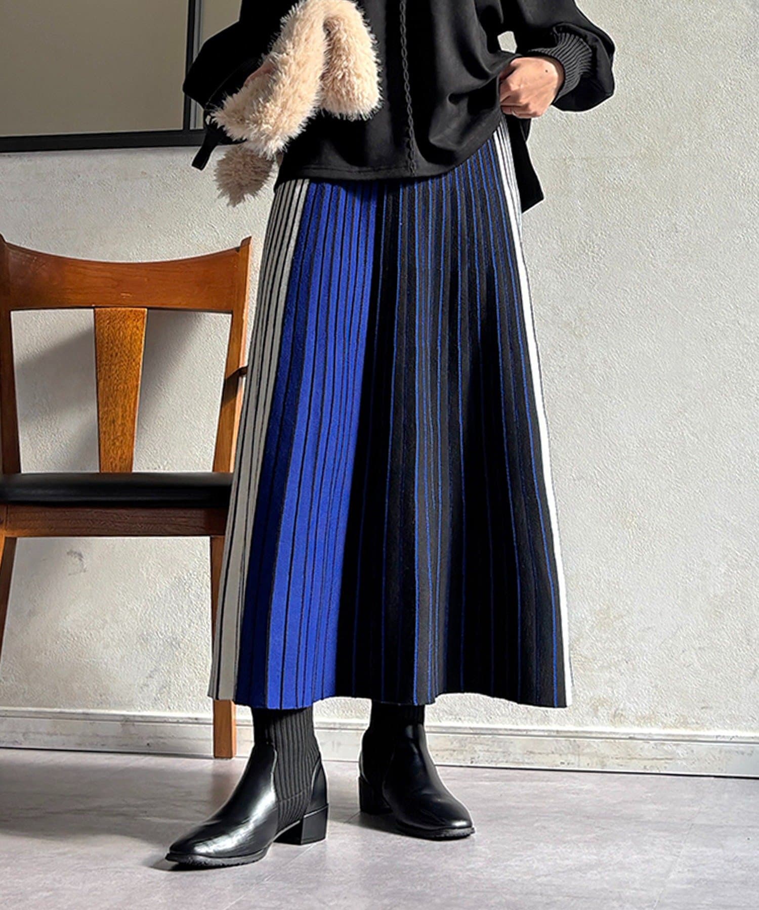 Croisiere(クロジエール) ストライプニットスカート